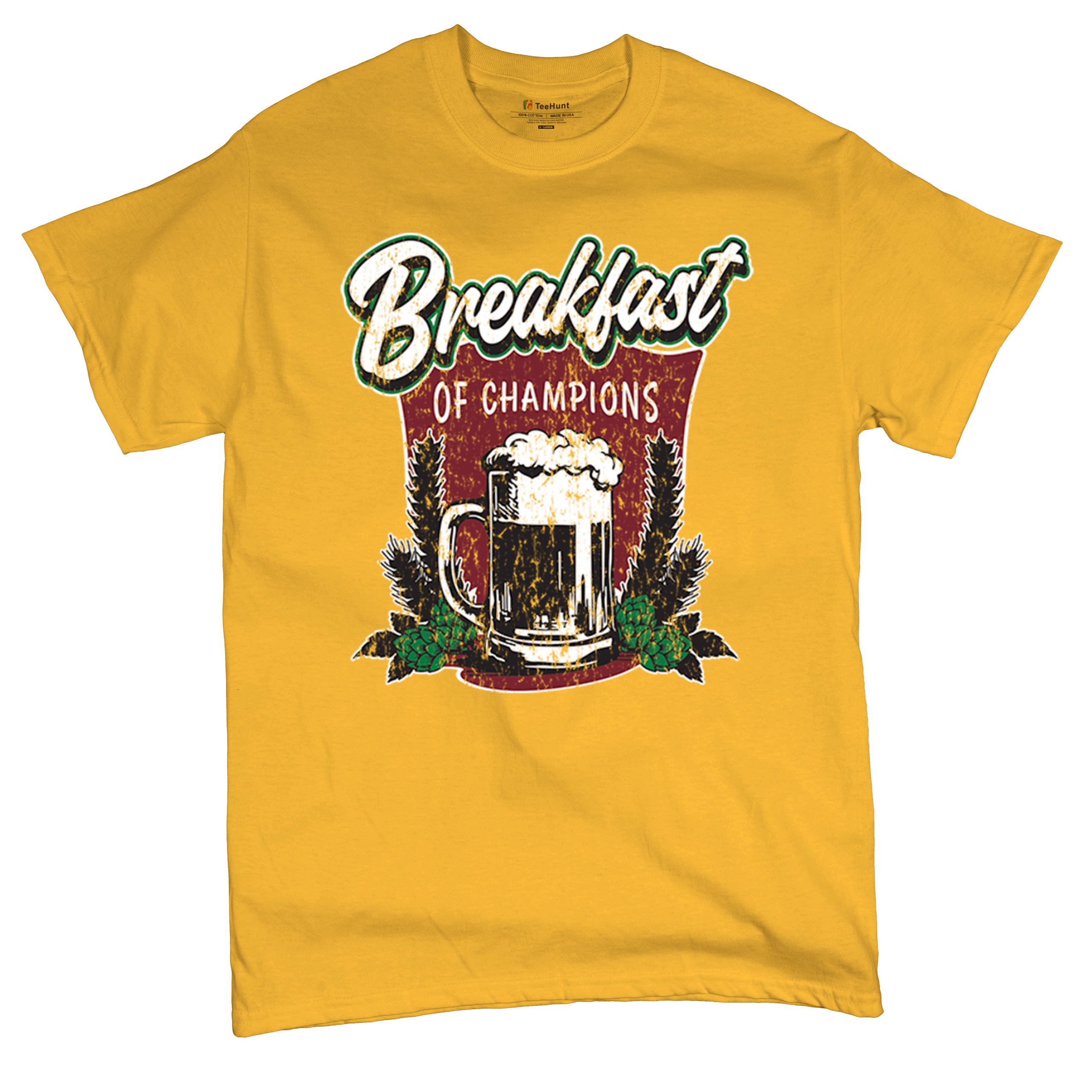 Breakfast of Champions T-shirt Beer Mug Cannabis Funny Stoner 420 Men's Tee - Picture 111 of 113