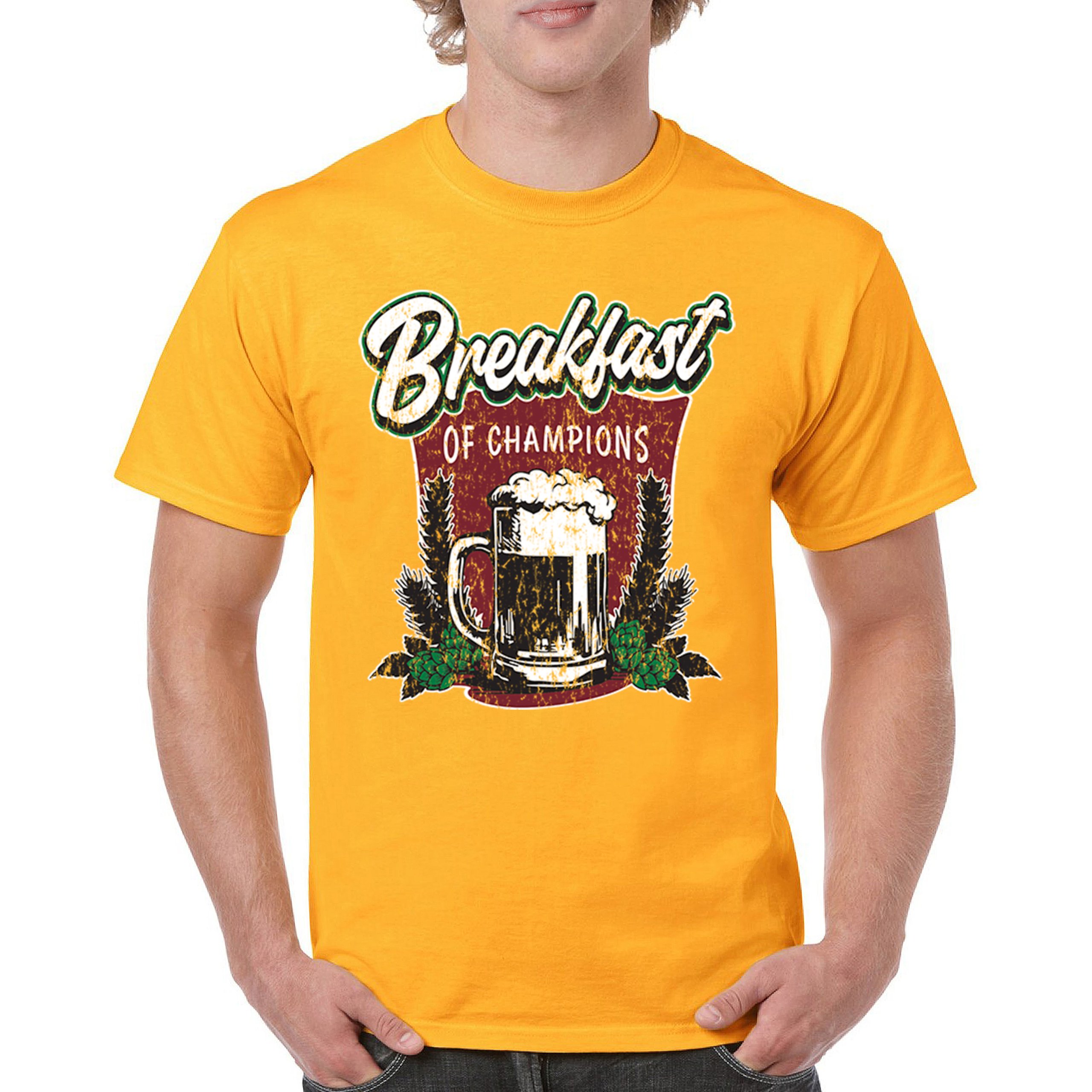 Breakfast of Champions T-shirt Beer Mug Cannabis Funny Stoner 420 Men's Tee - Picture 107 of 113
