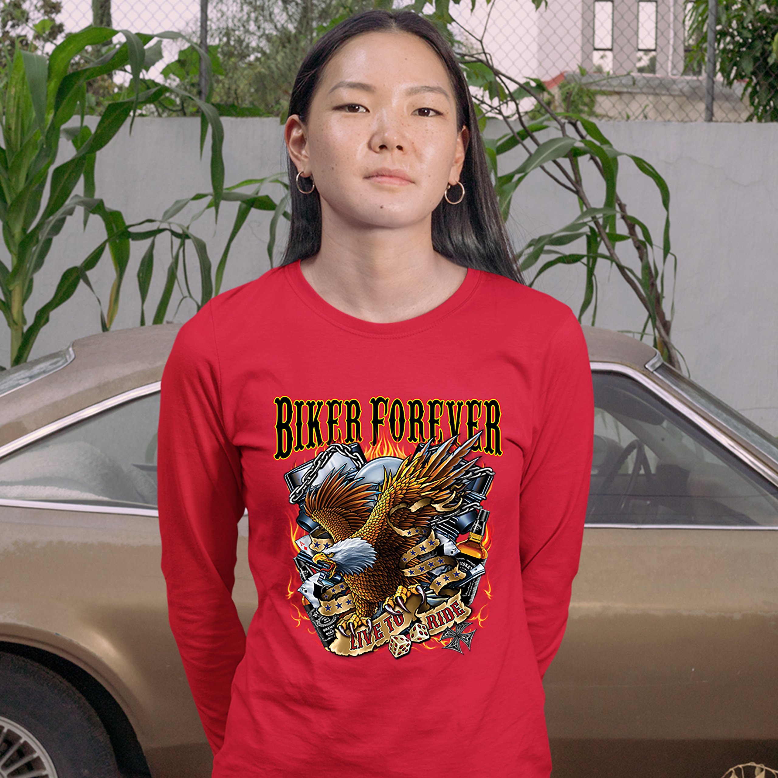 Biker Forever Live to Ride Women
