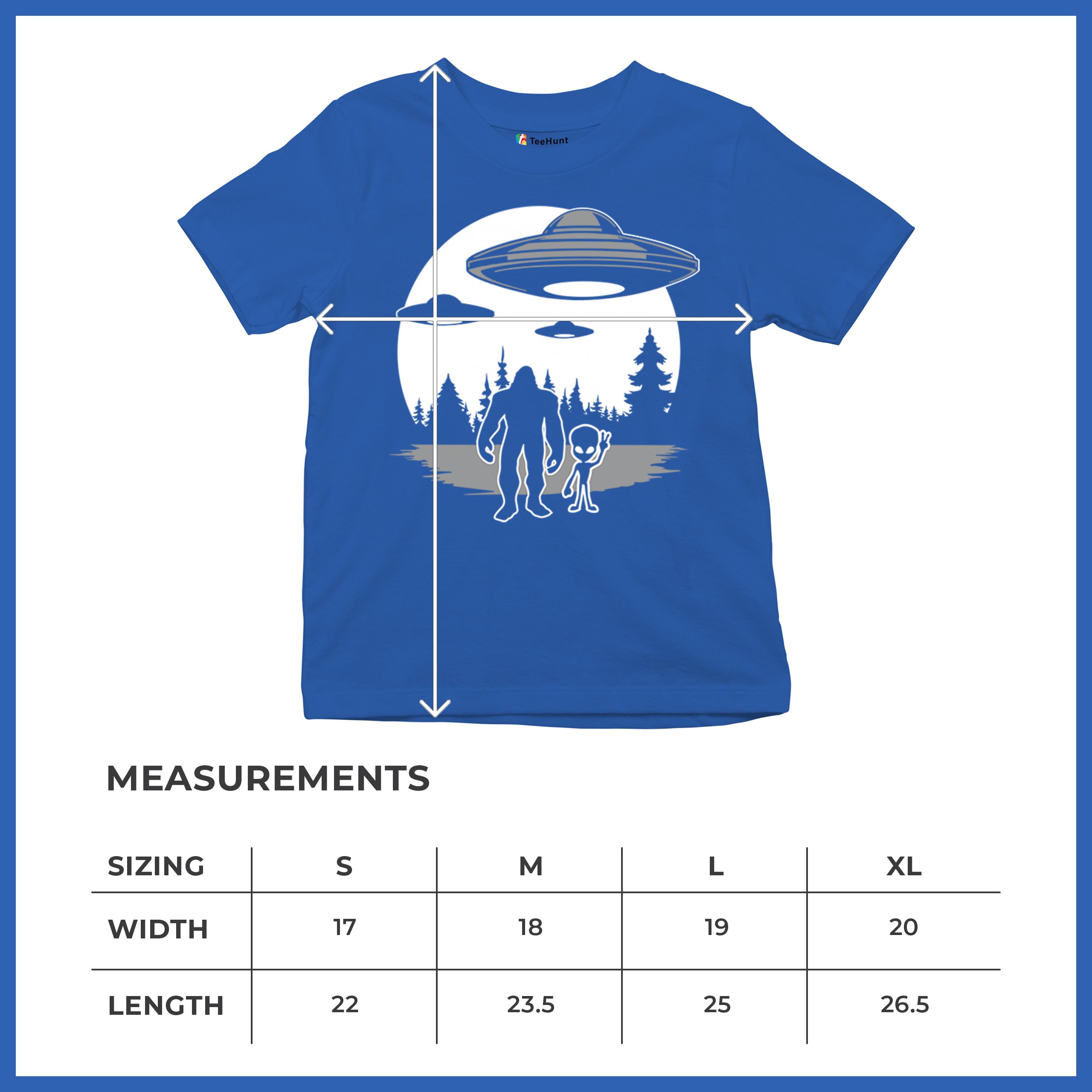 Best Friends Alien Bigfoot Moon Youth T-shirt Space UFO Sasquatch Believe Kids - Picture 29 of 36
