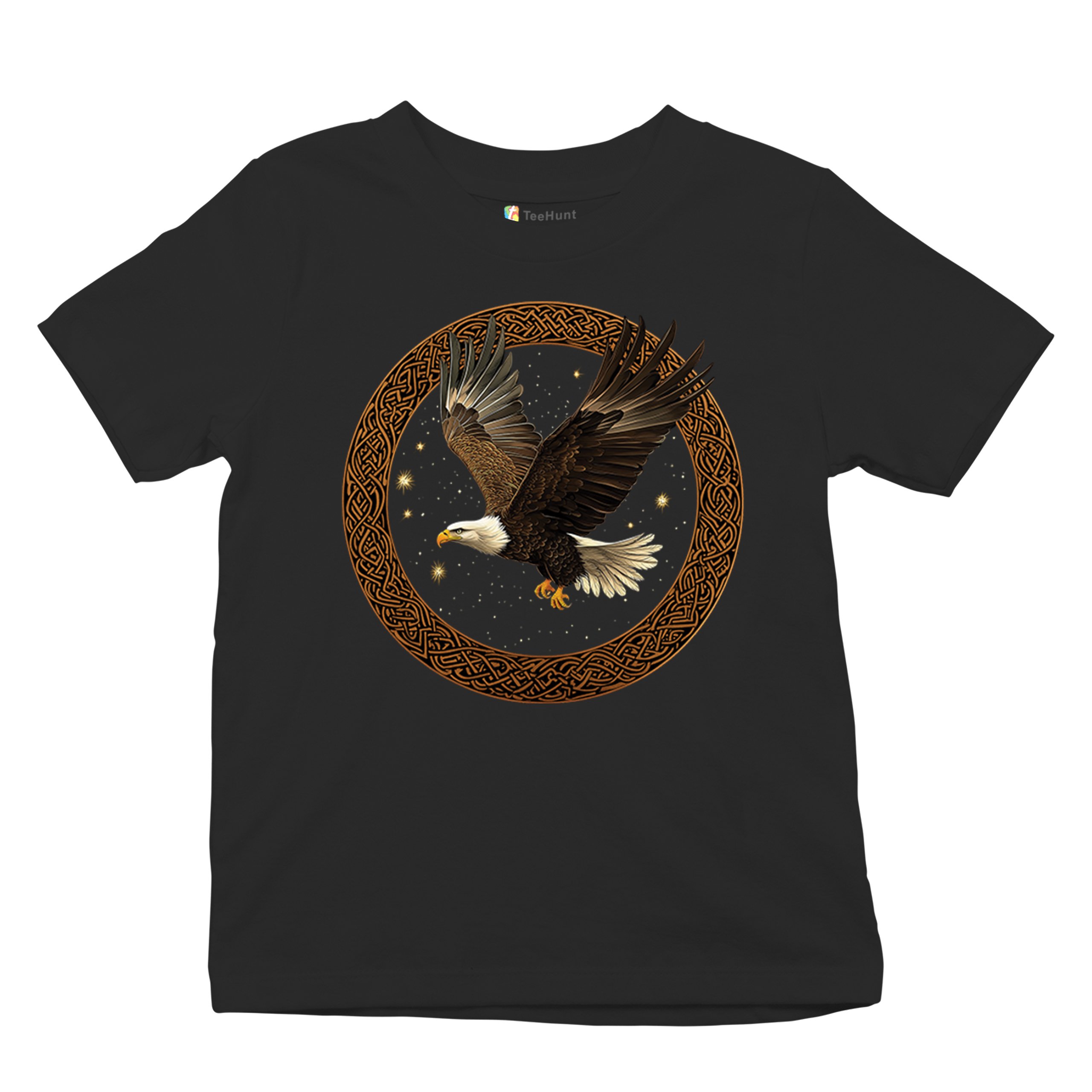 Celtic Flying Eagle Youth T-shirt North Mystic Raptor Spiritual Valhala Kids - Picture 6 of 50