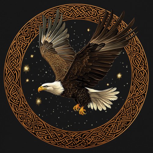 Celtic Flying Eagle Youth T-shirt North Mystic Raptor Spiritual Valhala Kids - Picture 4 of 50