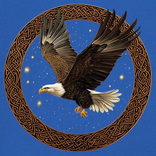 Celtic Flying Eagle Youth T-shirt North Mystic Raptor Spiritual Valhala Kids - Picture 39 of 50