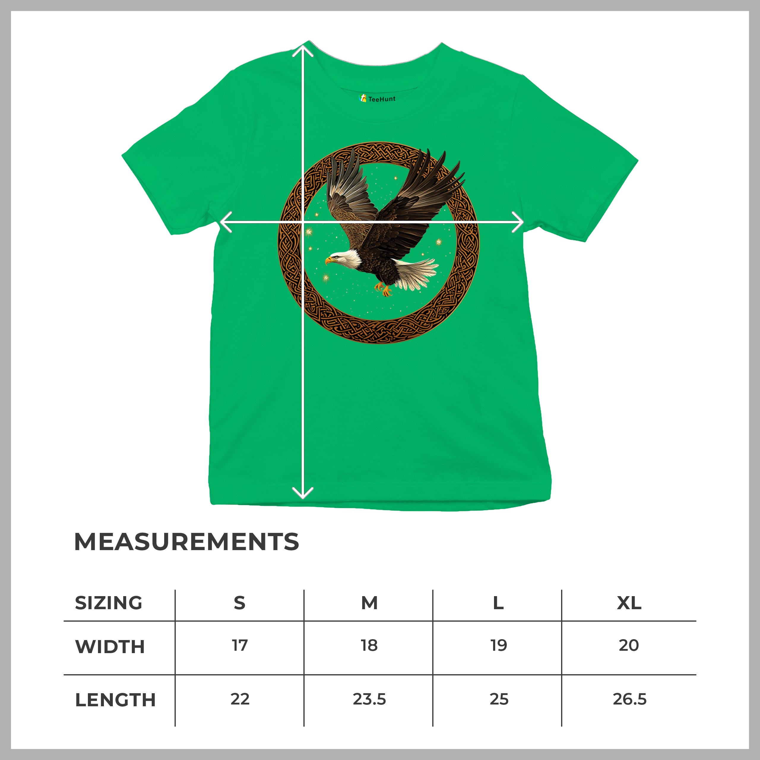 Celtic Flying Eagle Youth T-shirt North Mystic Raptor Spiritual Valhala Kids - Picture 36 of 50