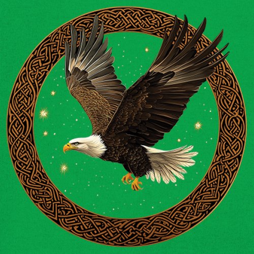 Celtic Flying Eagle Youth T-shirt North Mystic Raptor Spiritual Valhala Kids - Picture 32 of 50
