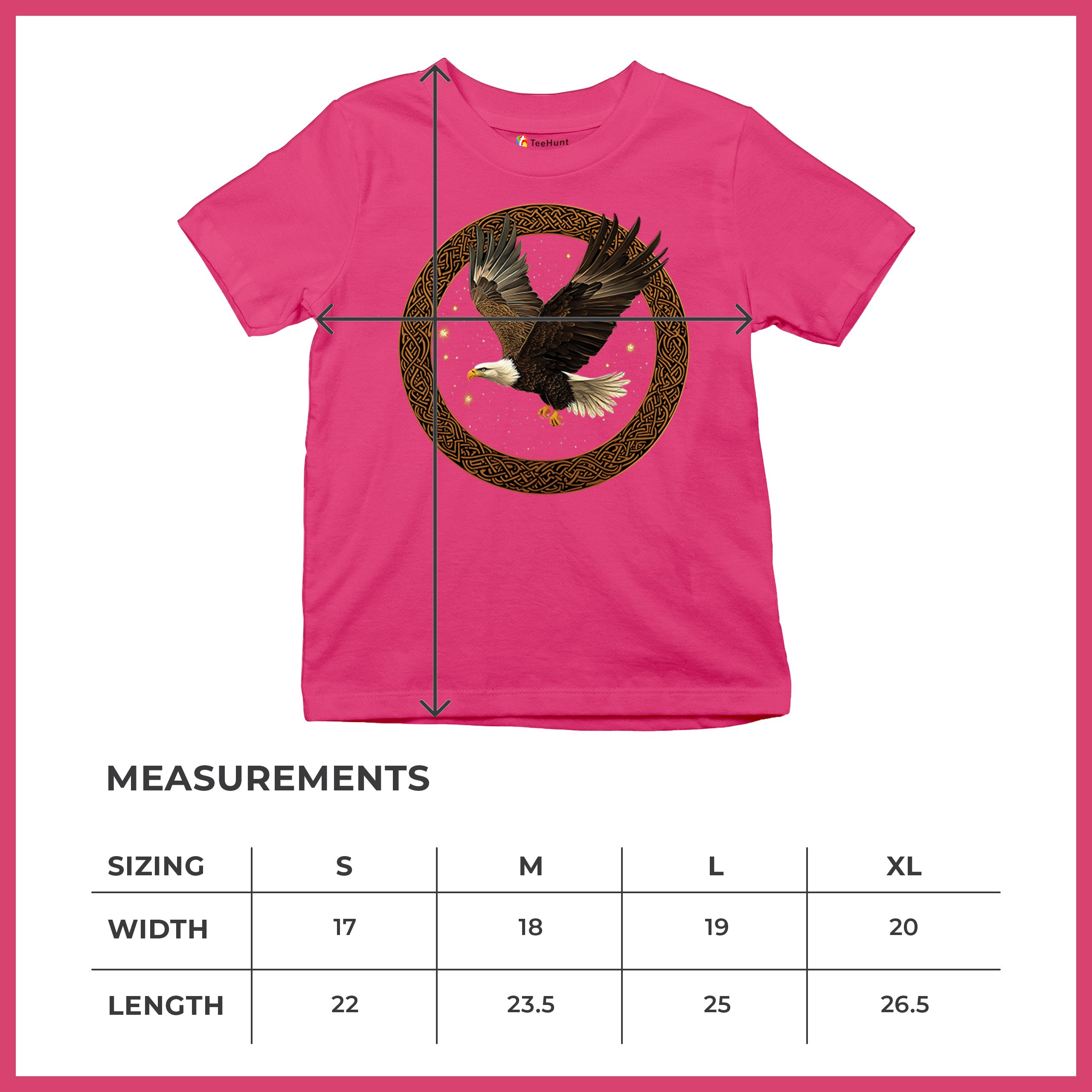 Celtic Flying Eagle Youth T-shirt North Mystic Raptor Spiritual Valhala Kids - Picture 50 of 50