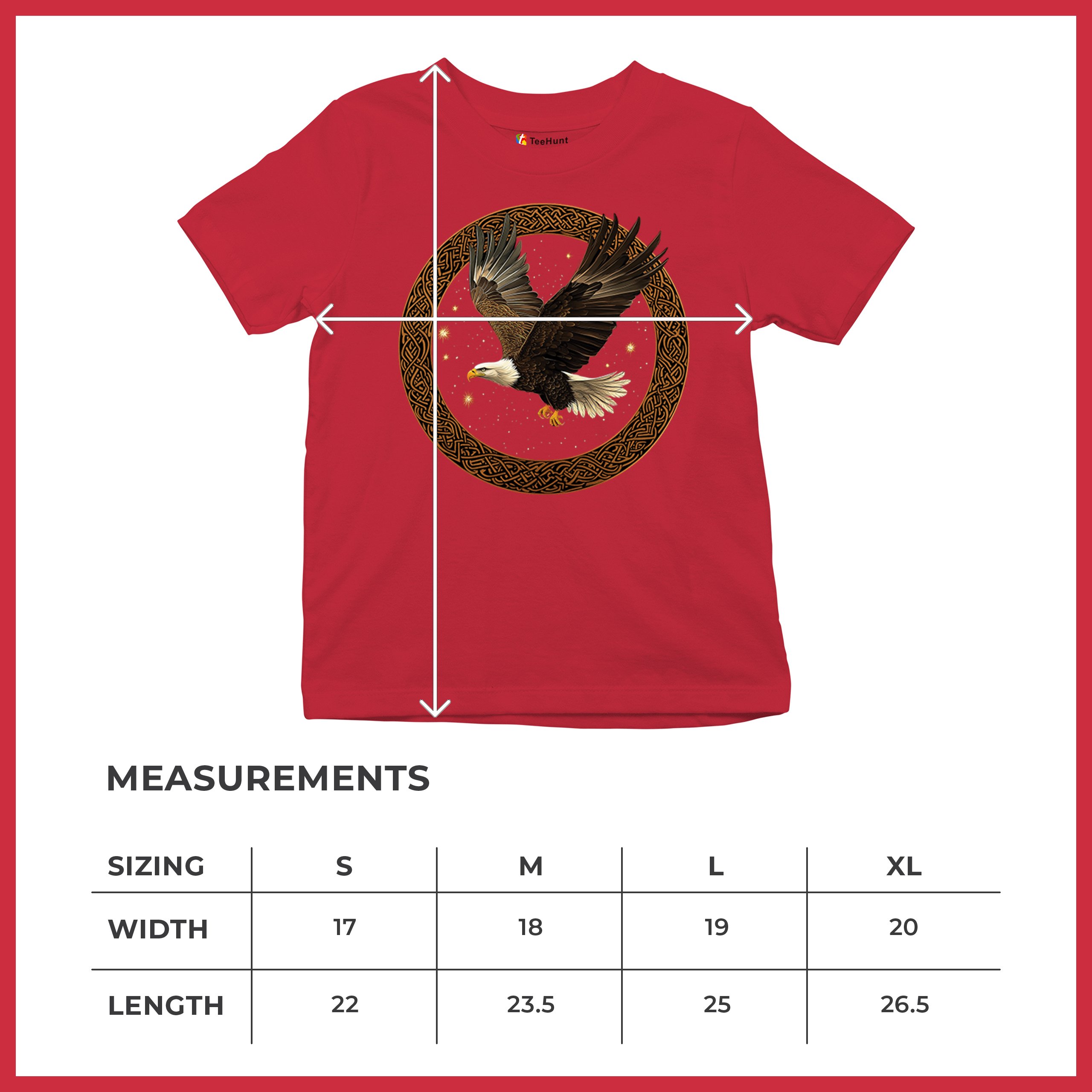 Celtic Flying Eagle Youth T-shirt North Mystic Raptor Spiritual Valhala Kids - Picture 22 of 50