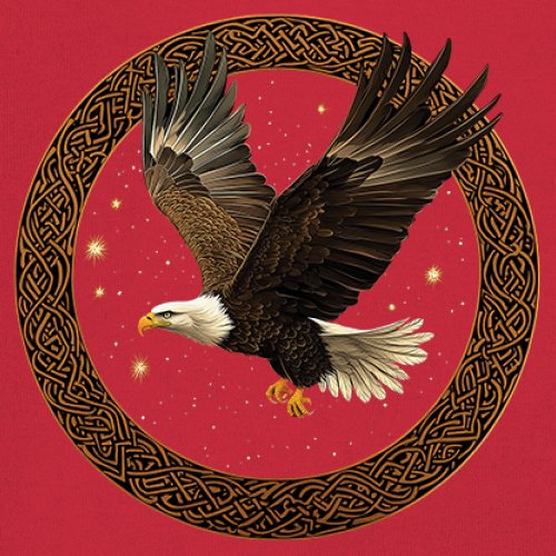 Celtic Flying Eagle Youth T-shirt North Mystic Raptor Spiritual Valhala Kids - Picture 18 of 50