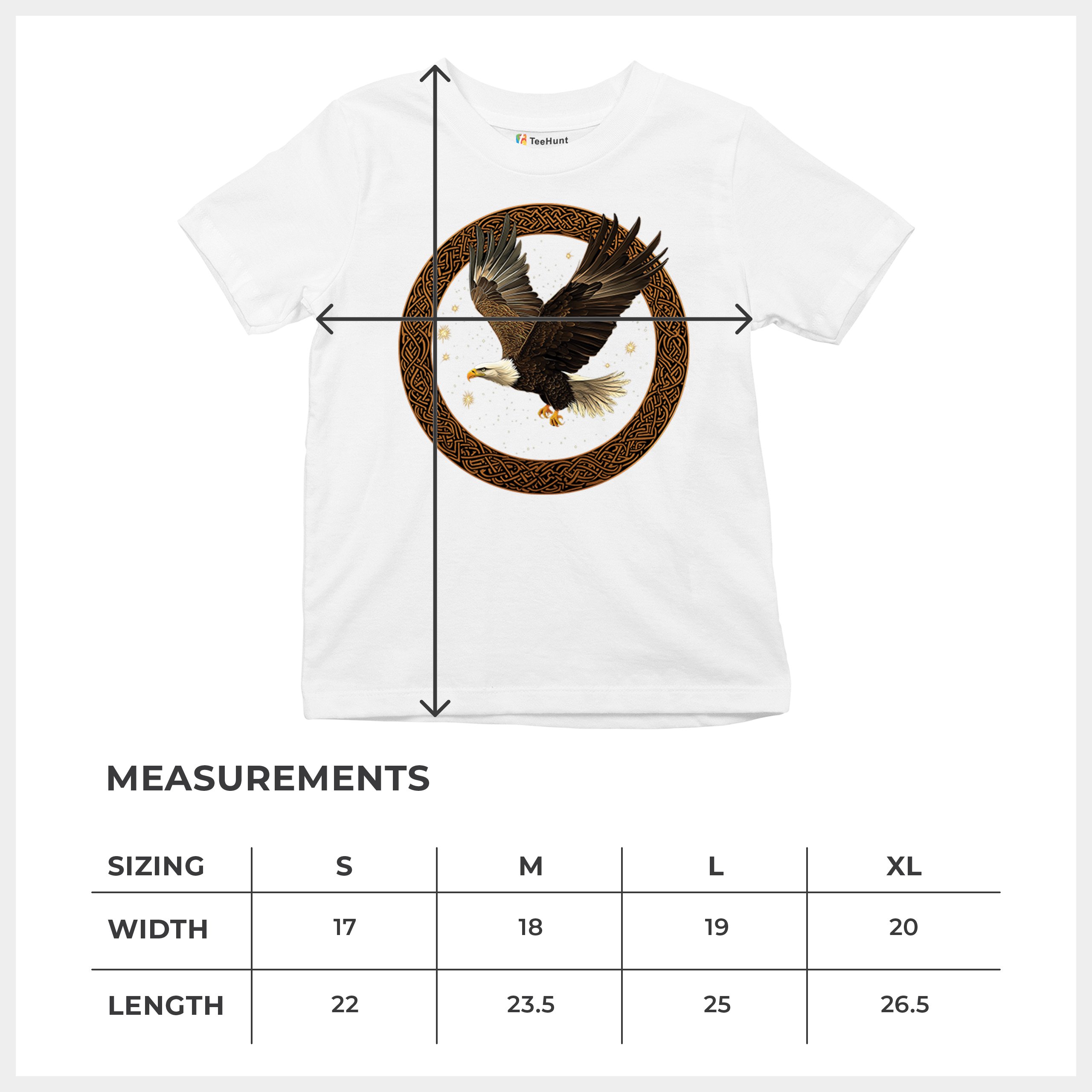 Celtic Flying Eagle Youth T-shirt North Mystic Raptor Spiritual Valhala Kids - Picture 29 of 50