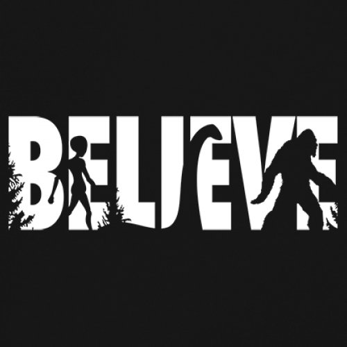 ALTRA T shirt a maniche lunghe Believe Alien Bigfoot Loch Ness Monster UFO Sasquatch Yeti