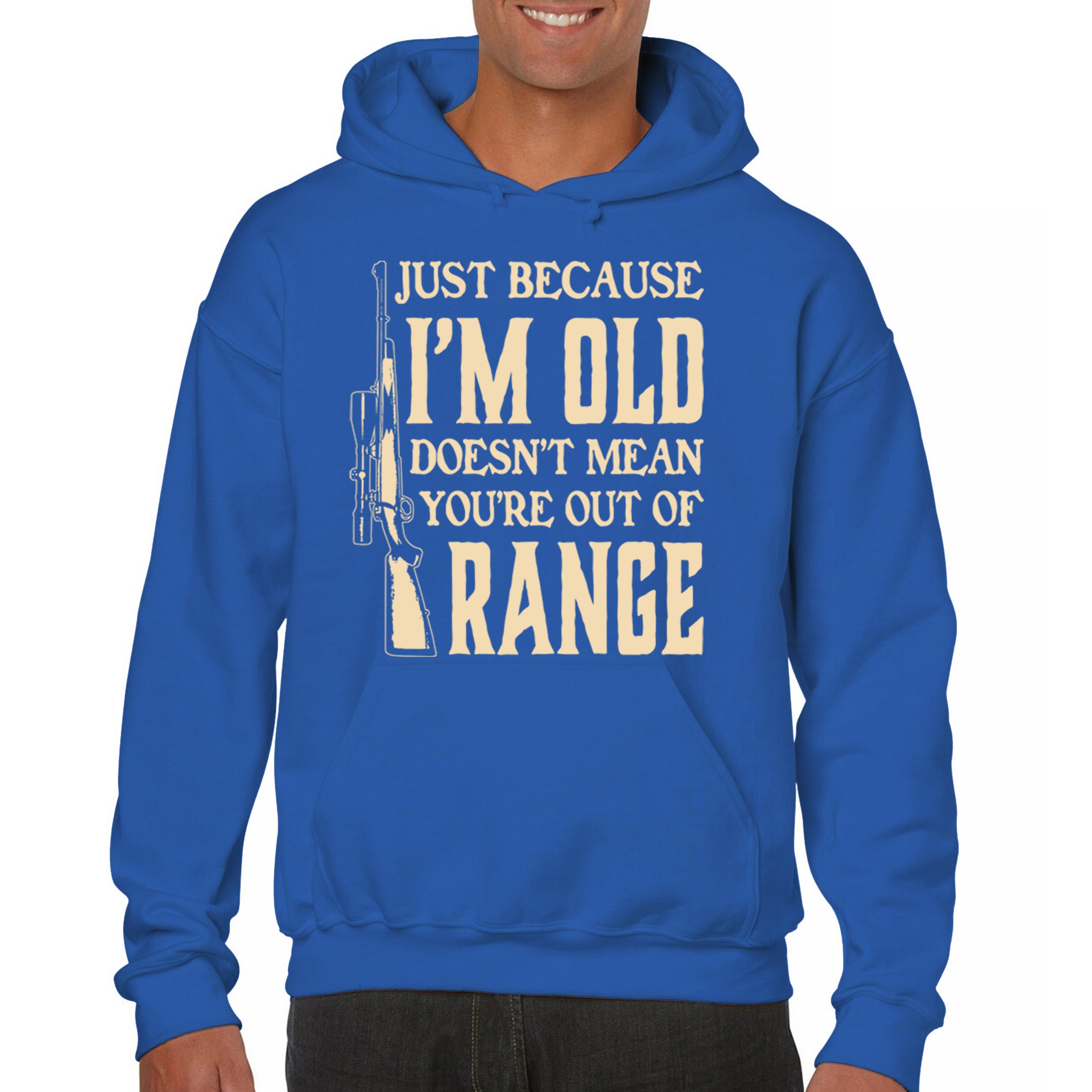 Just Because I'm Old Sweatshirt Funny 2nd Amendment Second Gun Rights Hoodie - Picture 23 of 29
