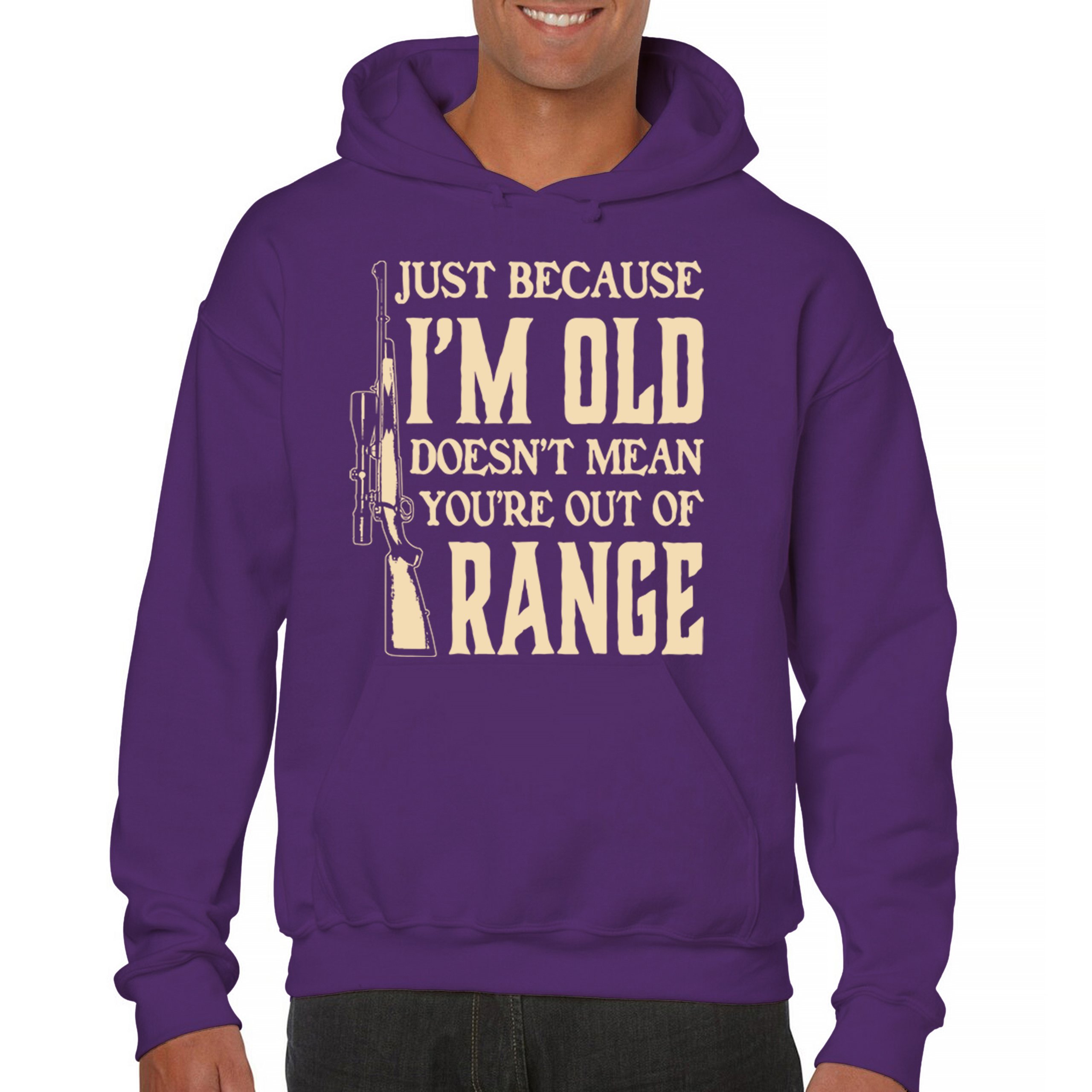 Just Because I'm Old Sweatshirt Funny 2nd Amendment Second Gun Rights Hoodie - Picture 9 of 29