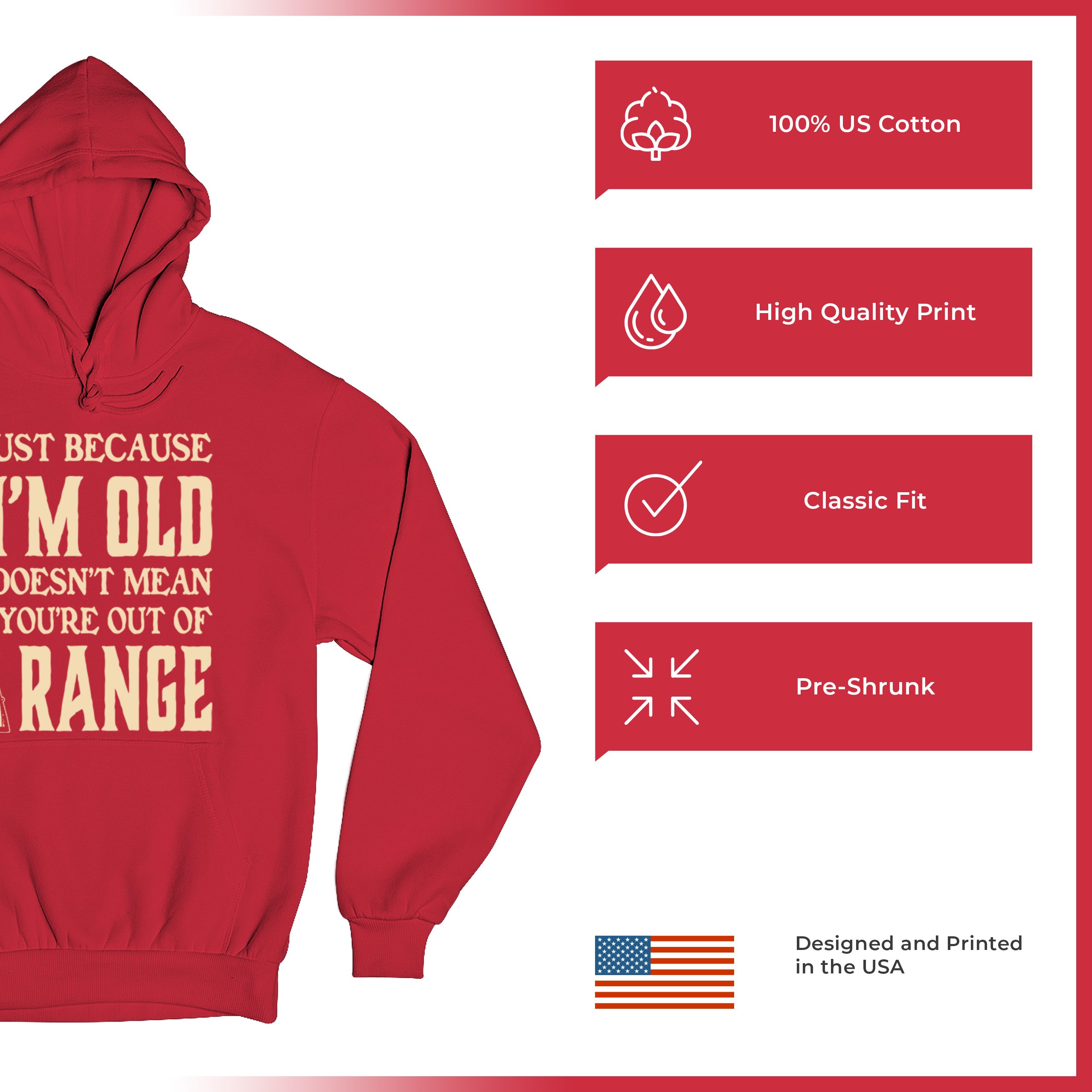 Just Because I'm Old Sweatshirt Funny 2nd Amendment Second Gun Rights Hoodie - Picture 21 of 29