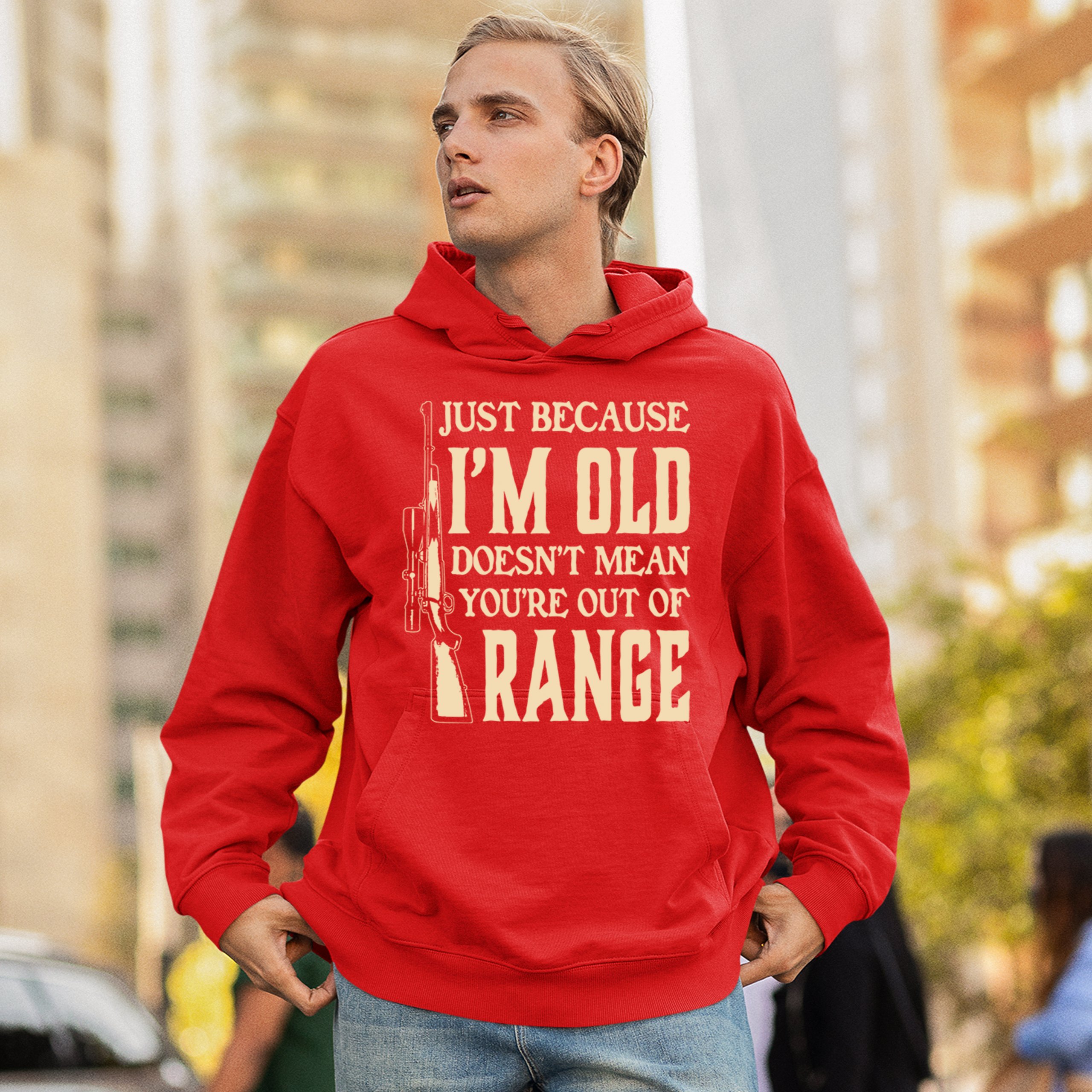 Just Because I'm Old Sweatshirt Funny 2nd Amendment Second Gun Rights Hoodie - Picture 19 of 29