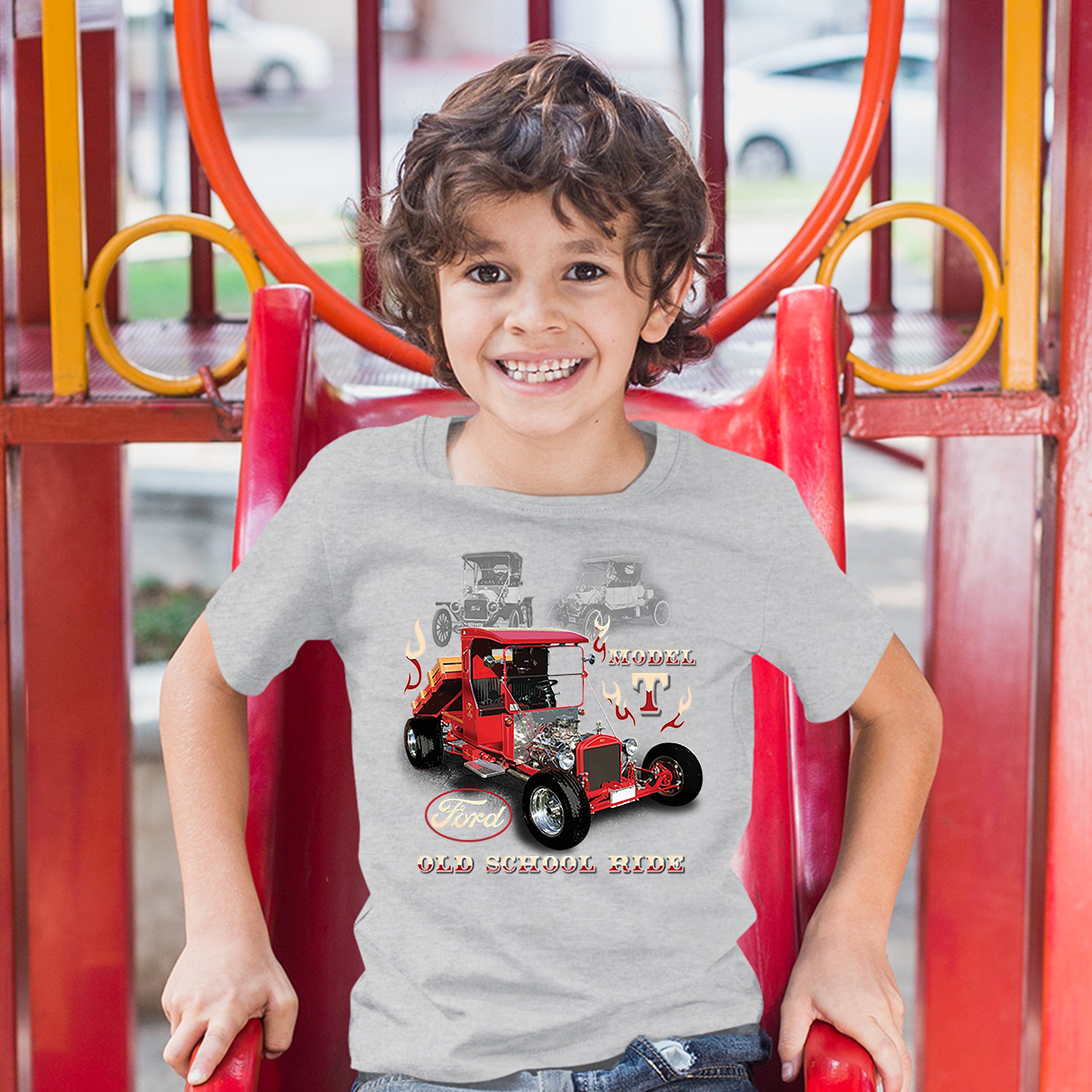 Ford Model T Old School Ride Youth T-shirt Vintage Hot Rod Licensed Kids - Picture 10 of 26