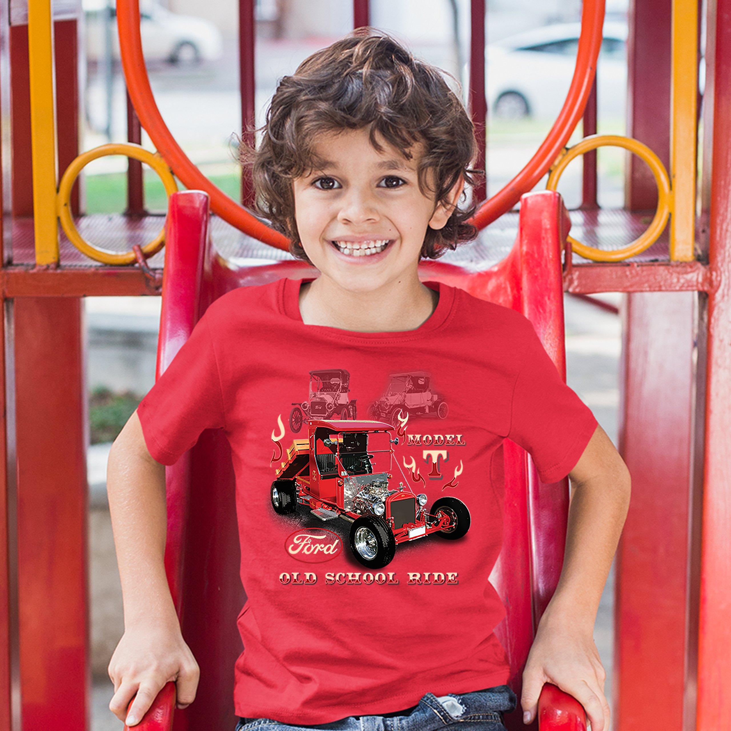Ford Model T Old School Ride Youth T-shirt Vintage Hot Rod Licensed Kids - Picture 14 of 26