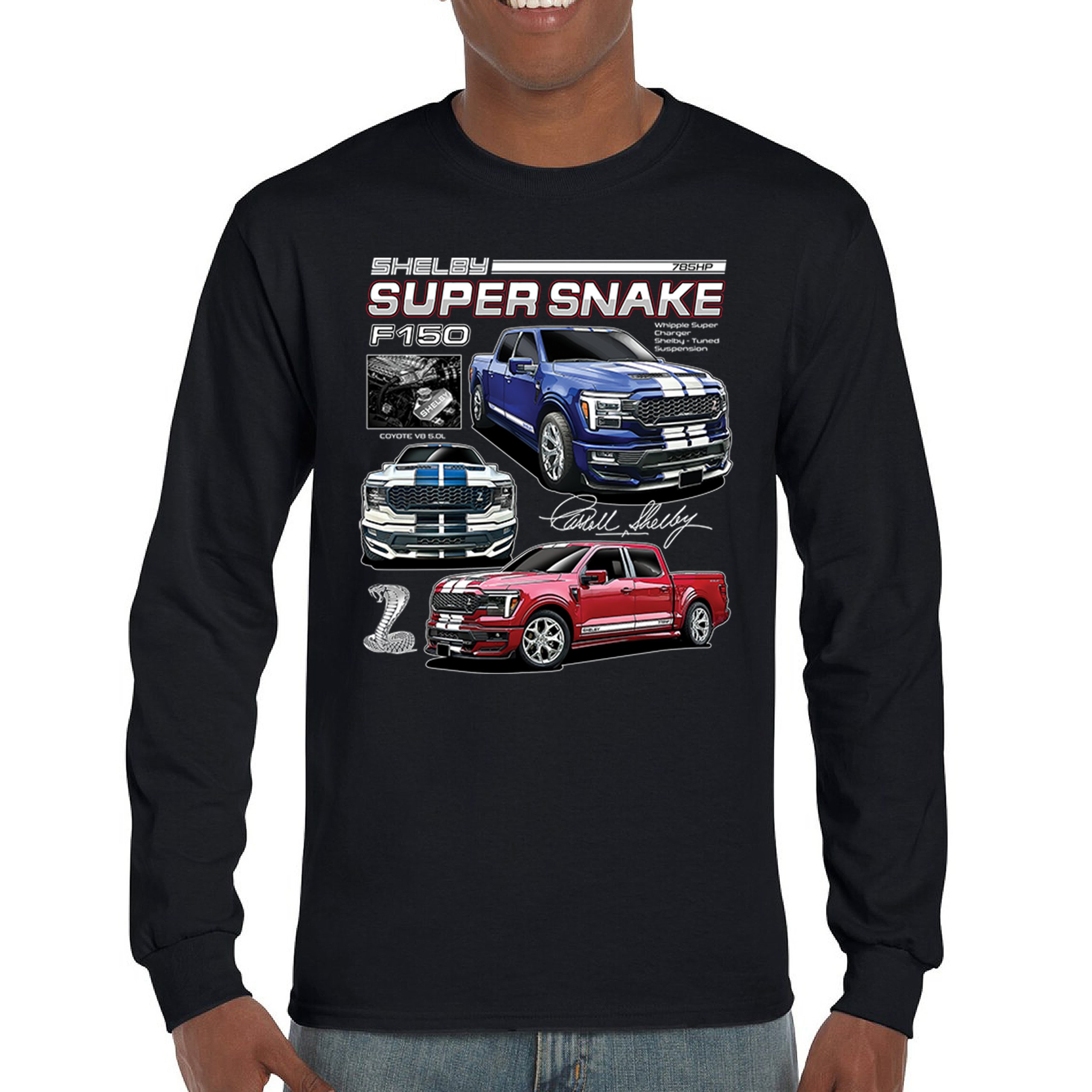 Ford Shelby Super Snake F-150 Long Sleeve T-shirt Pickup Truck 4×4 Off-Road