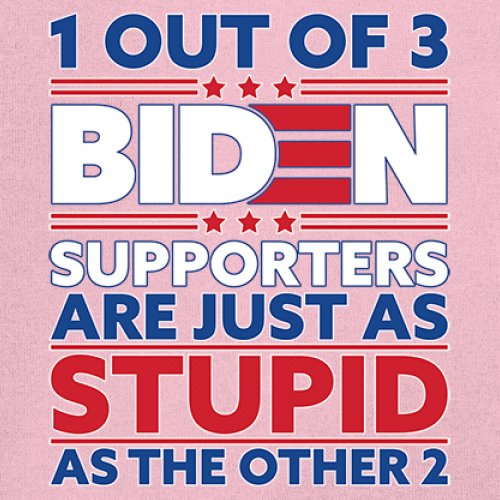 1 Out of 3 Biden Supporters Long Sleeve T-shirt Funny Political Anti Sleepy Joe - Picture 74 of 78