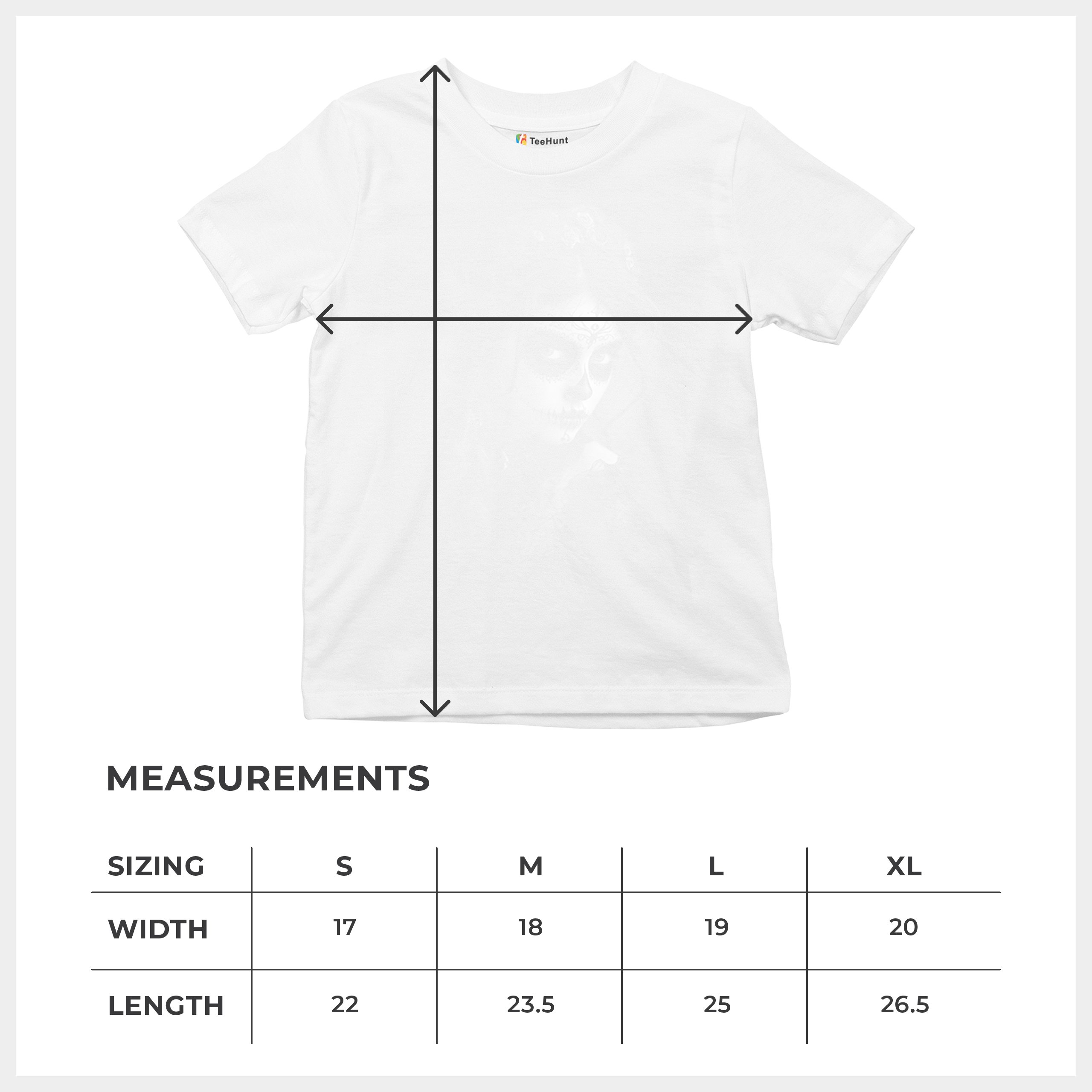 Sugar Skull Lace Youth T-shirt Black White Day of the Dead Gothic Beauty Kids - Picture 29 of 50