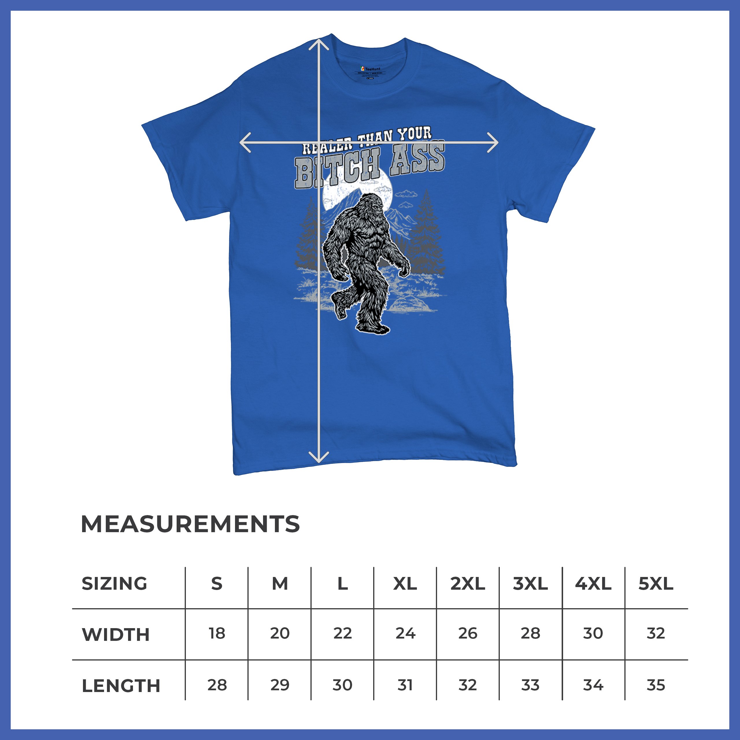 Realer Than Your Bitch Ass T-shirt Funny Bigfoot Sarcastic Joke Men's Tee - Picture 106 of 113