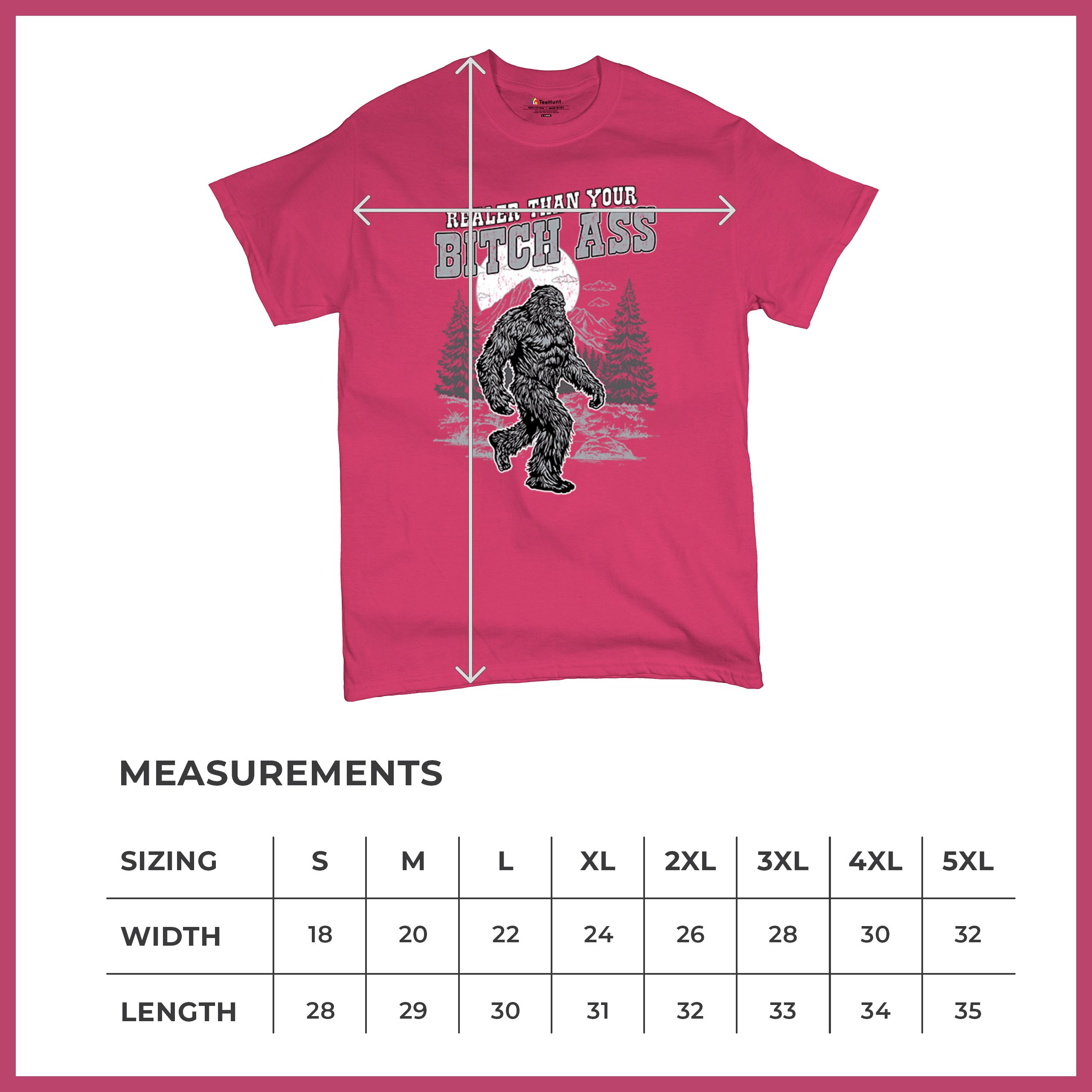 Realer Than Your Bitch Ass T-shirt Funny Bigfoot Sarcastic Joke Men's Tee - Picture 29 of 113