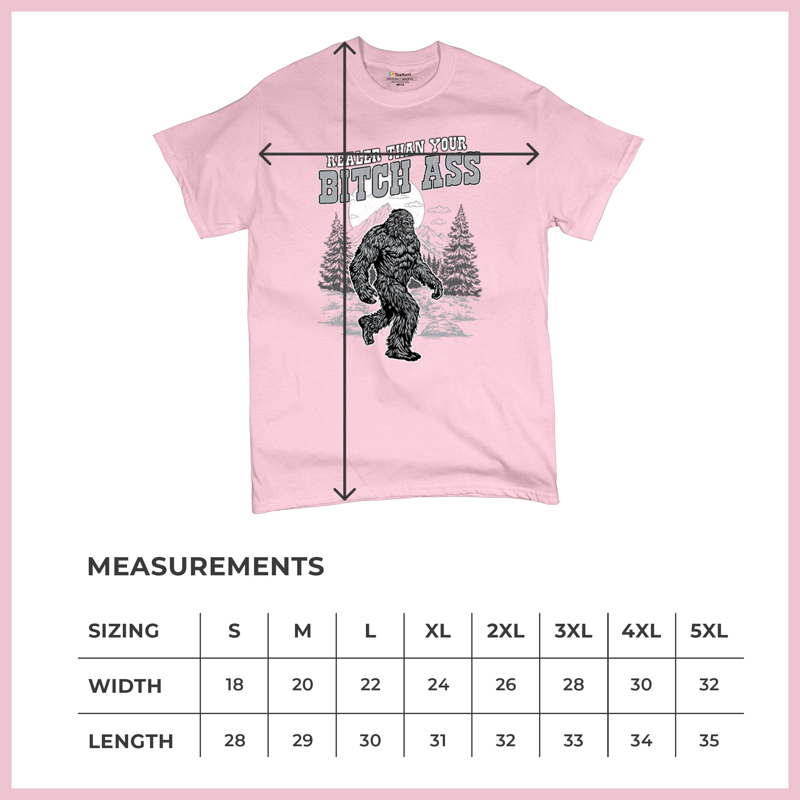 Realer Than Your Bitch Ass T-shirt Funny Bigfoot Sarcastic Joke Men's Tee - Picture 92 of 113