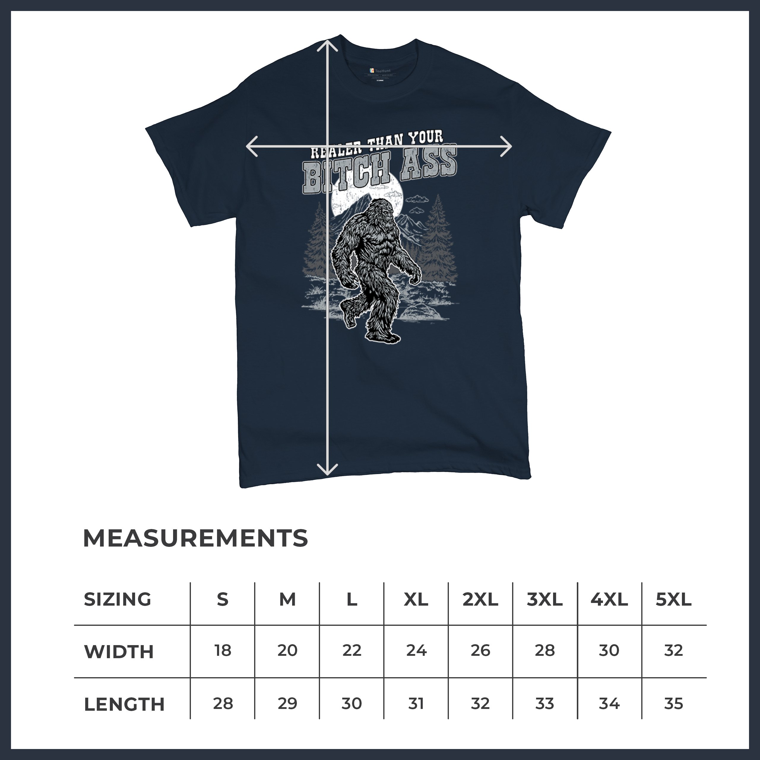 Realer Than Your Bitch Ass T-shirt Funny Bigfoot Sarcastic Joke Men's Tee - Picture 57 of 113