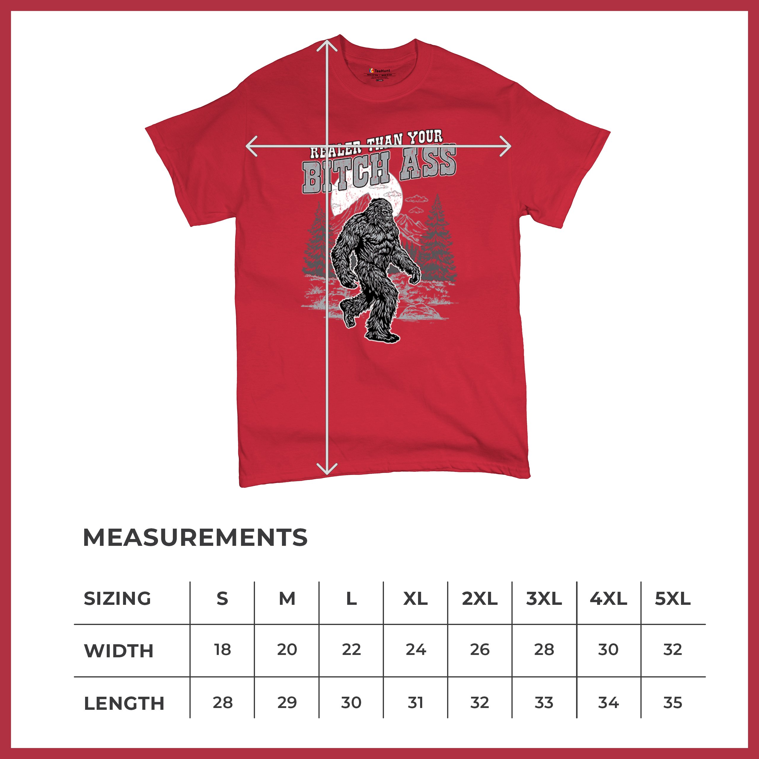 Realer Than Your Bitch Ass T-shirt Funny Bigfoot Sarcastic Joke Men's Tee - Picture 43 of 113