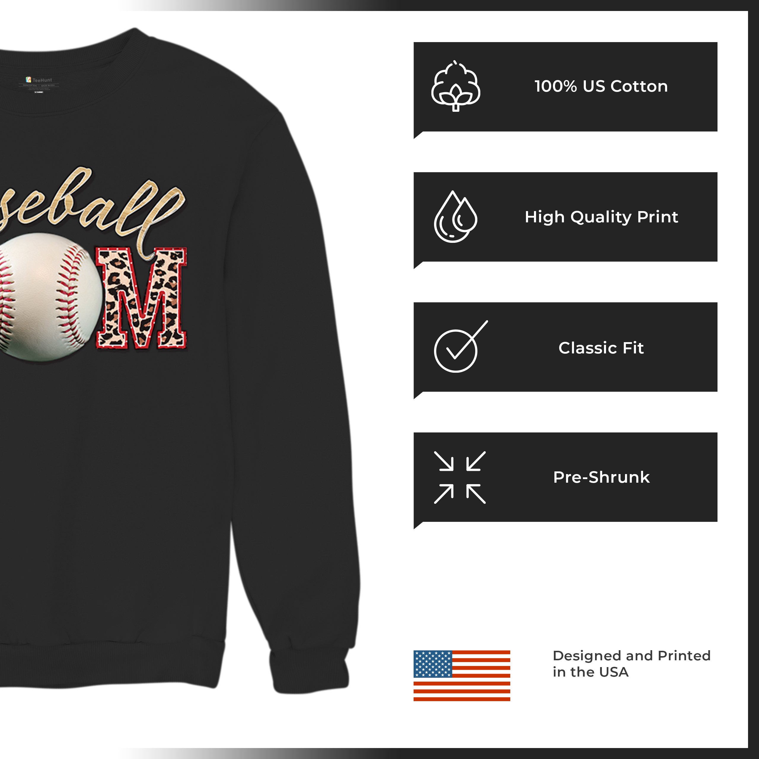 Baseball Mom Sweatshirt Funny Mom of Boys Game Practice Mother's Day Crewneck - Picture 7 of 50