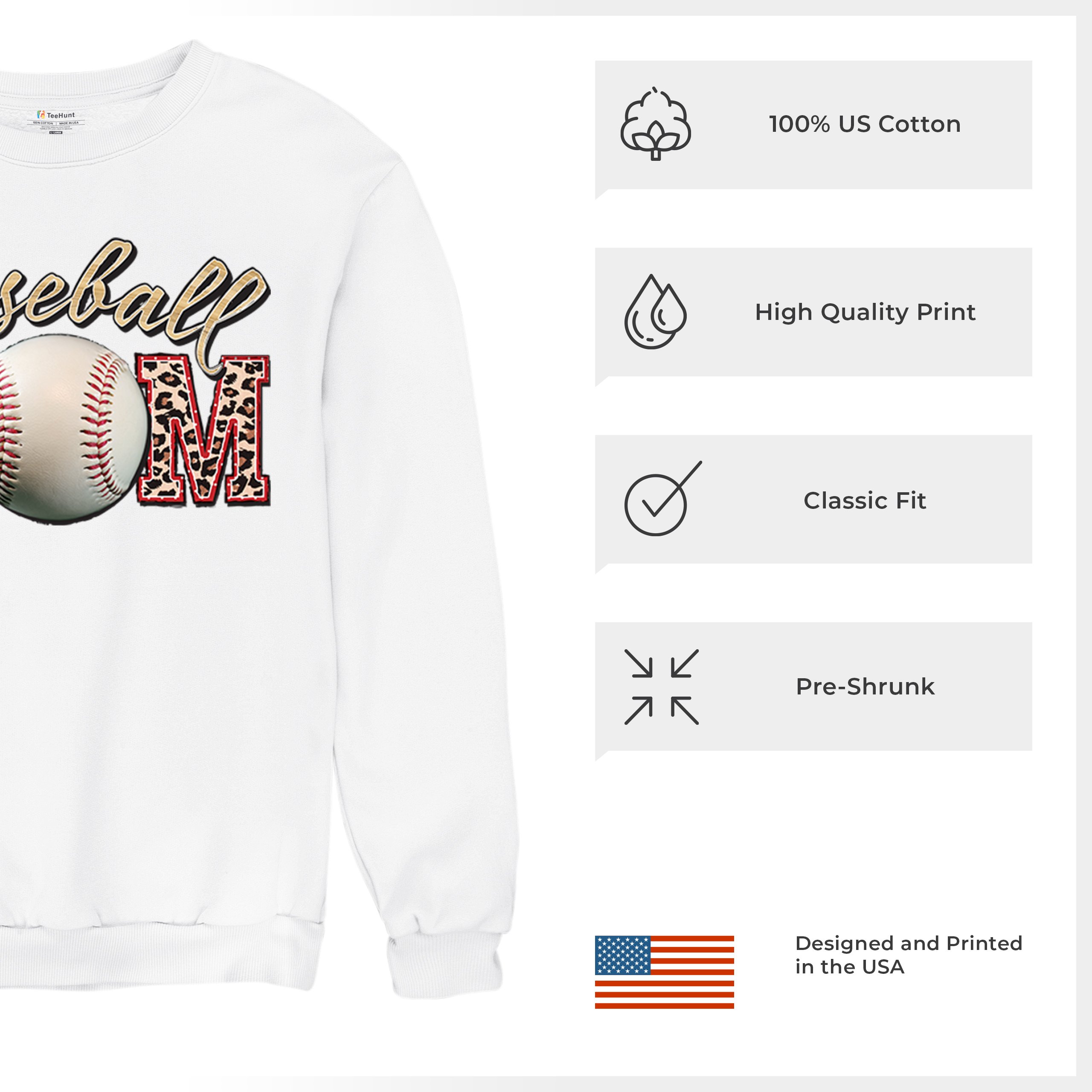 Baseball Mom Sweatshirt Funny Mom of Boys Game Practice Mother's Day Crewneck - Picture 28 of 50