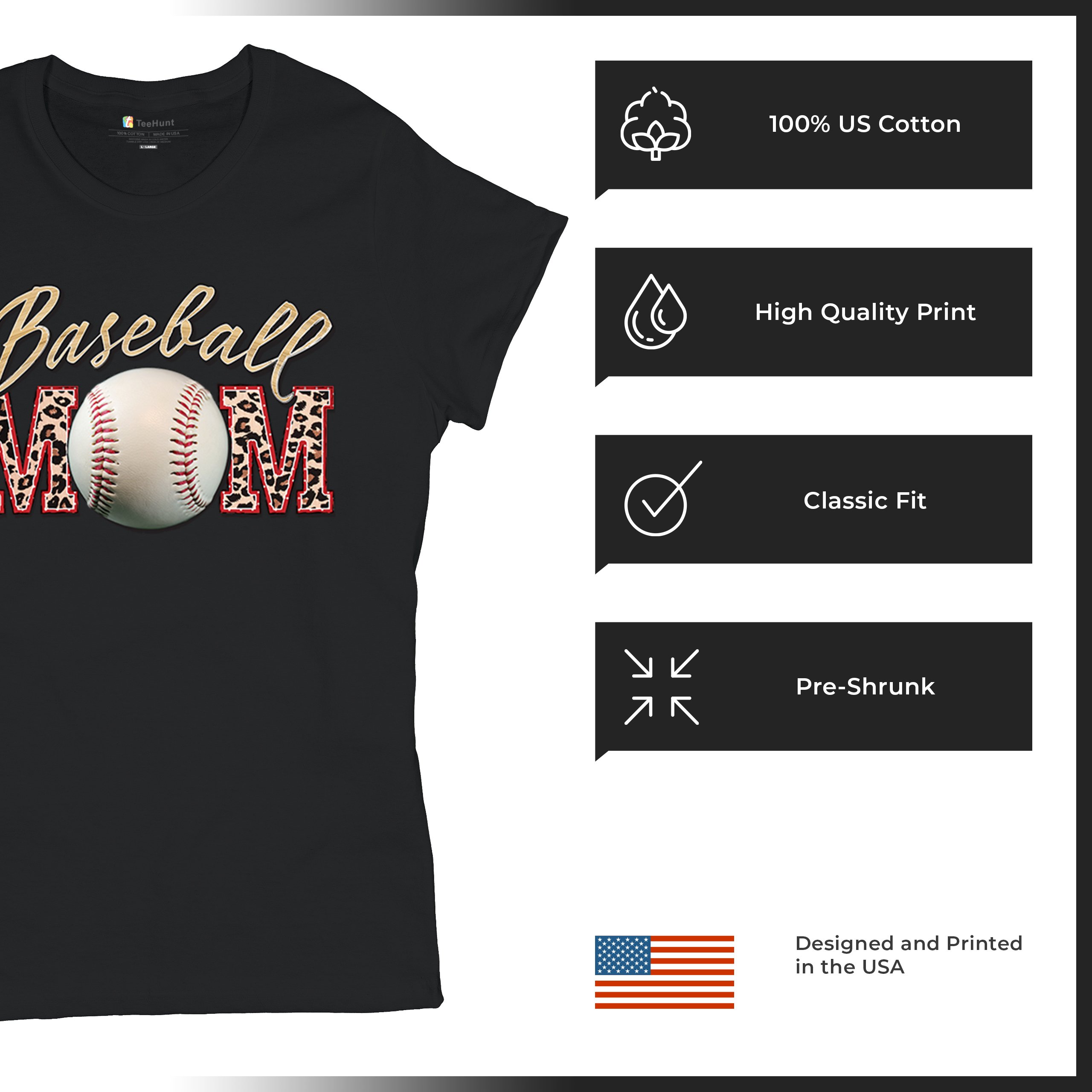 Baseball Mom T-Shirt Funny Mom of Boys Game Practice Mother's Day Women's Tee - Picture 7 of 50