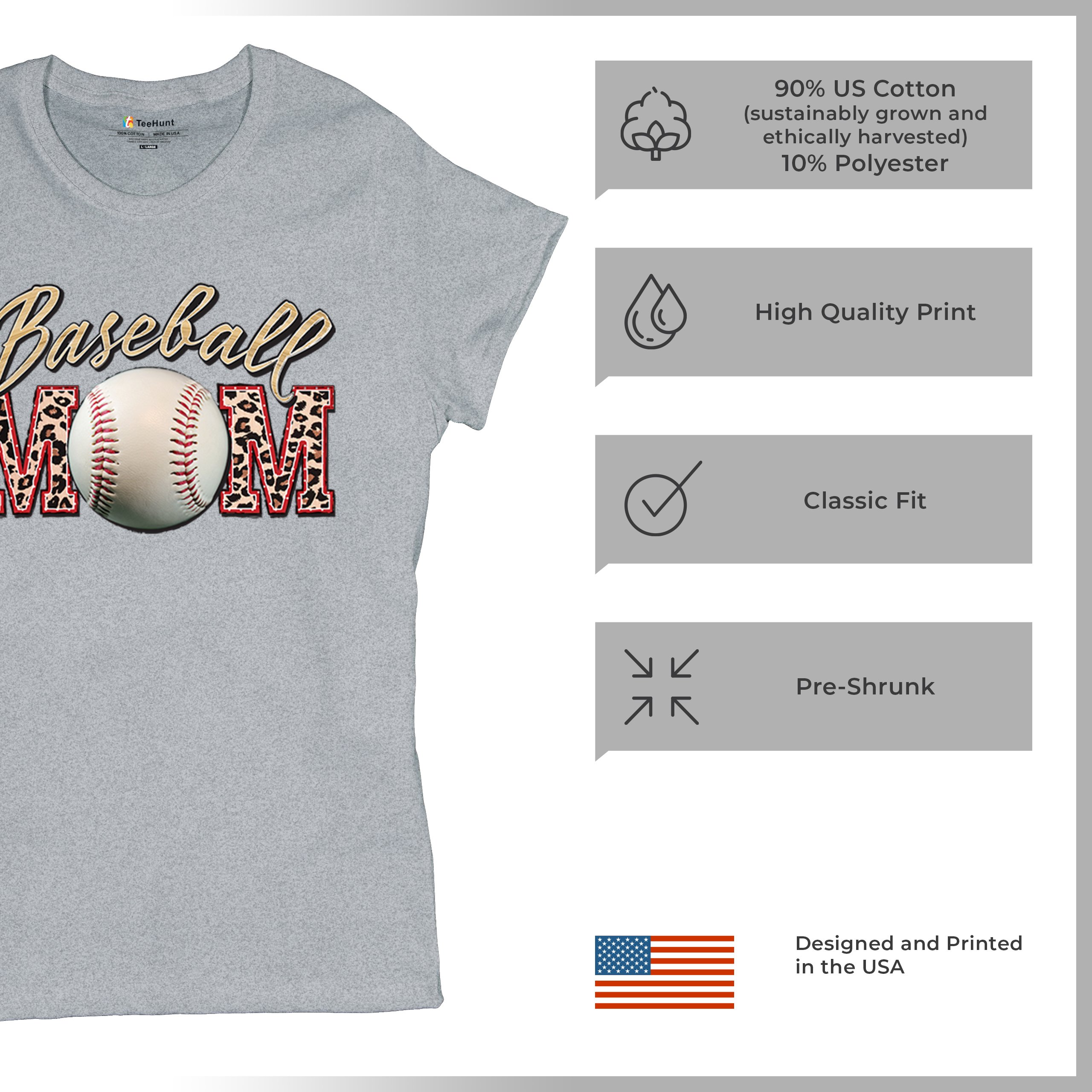 Baseball Mom T-Shirt Funny Mom of Boys Game Practice Mother's Day Women's Tee - Picture 14 of 50