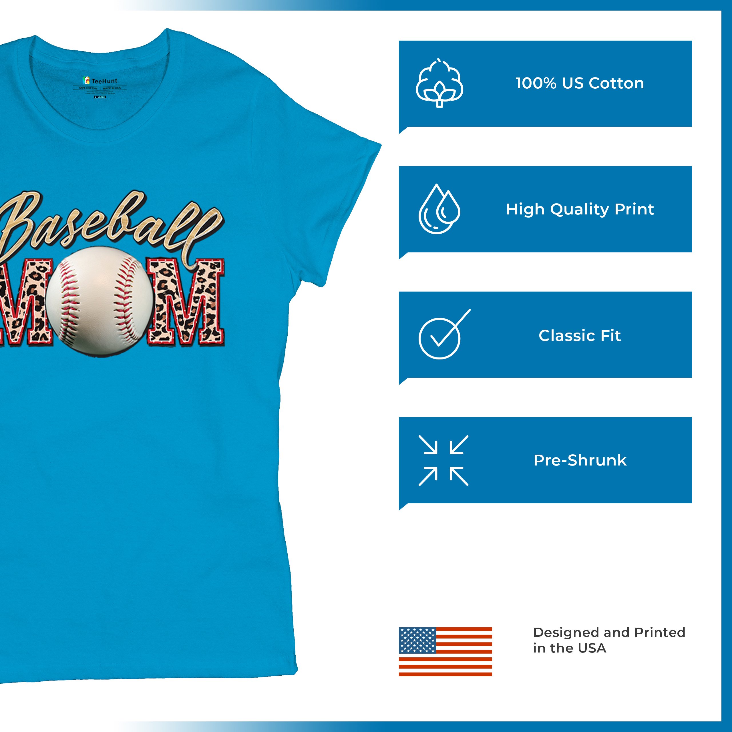 Baseball Mom T-Shirt Funny Mom of Boys Game Practice Mother's Day Women's Tee - Picture 42 of 50