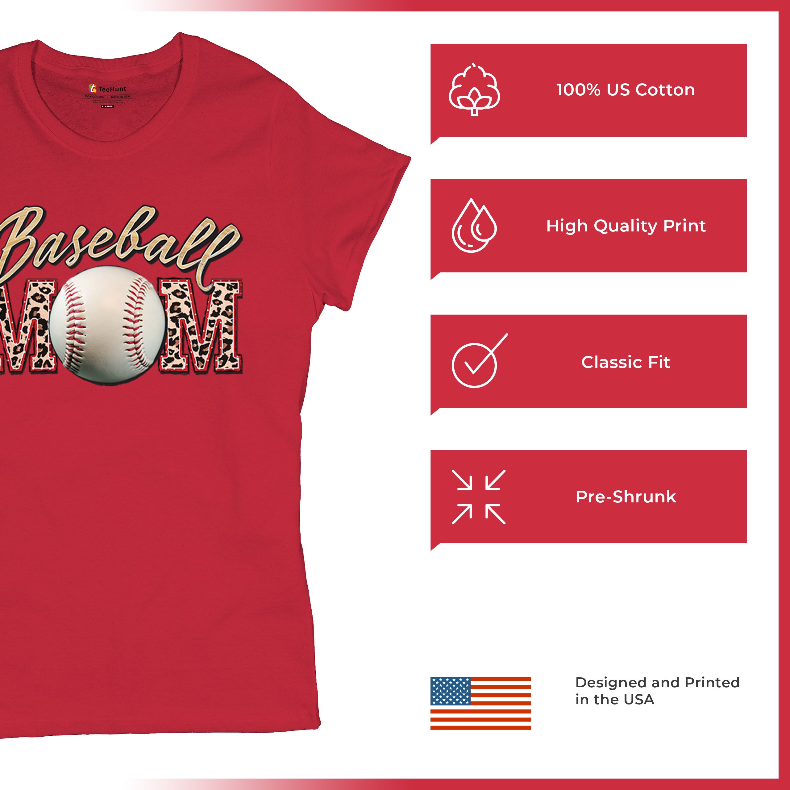 Baseball Mom T-Shirt Funny Mom of Boys Game Practice Mother's Day Women's Tee - Picture 21 of 50