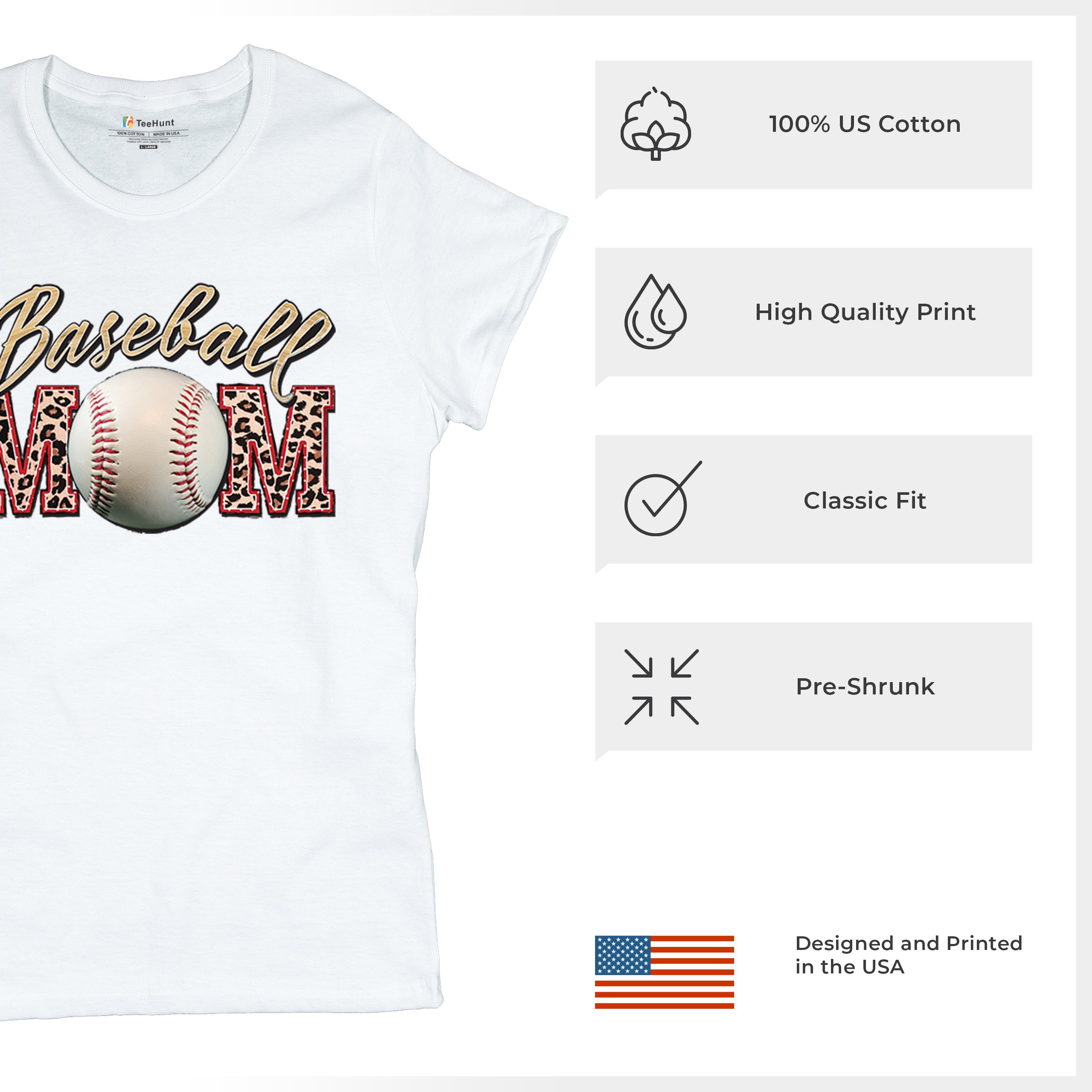 Baseball Mom T-Shirt Funny Mom of Boys Game Practice Mother's Day Women's Tee - Picture 28 of 50