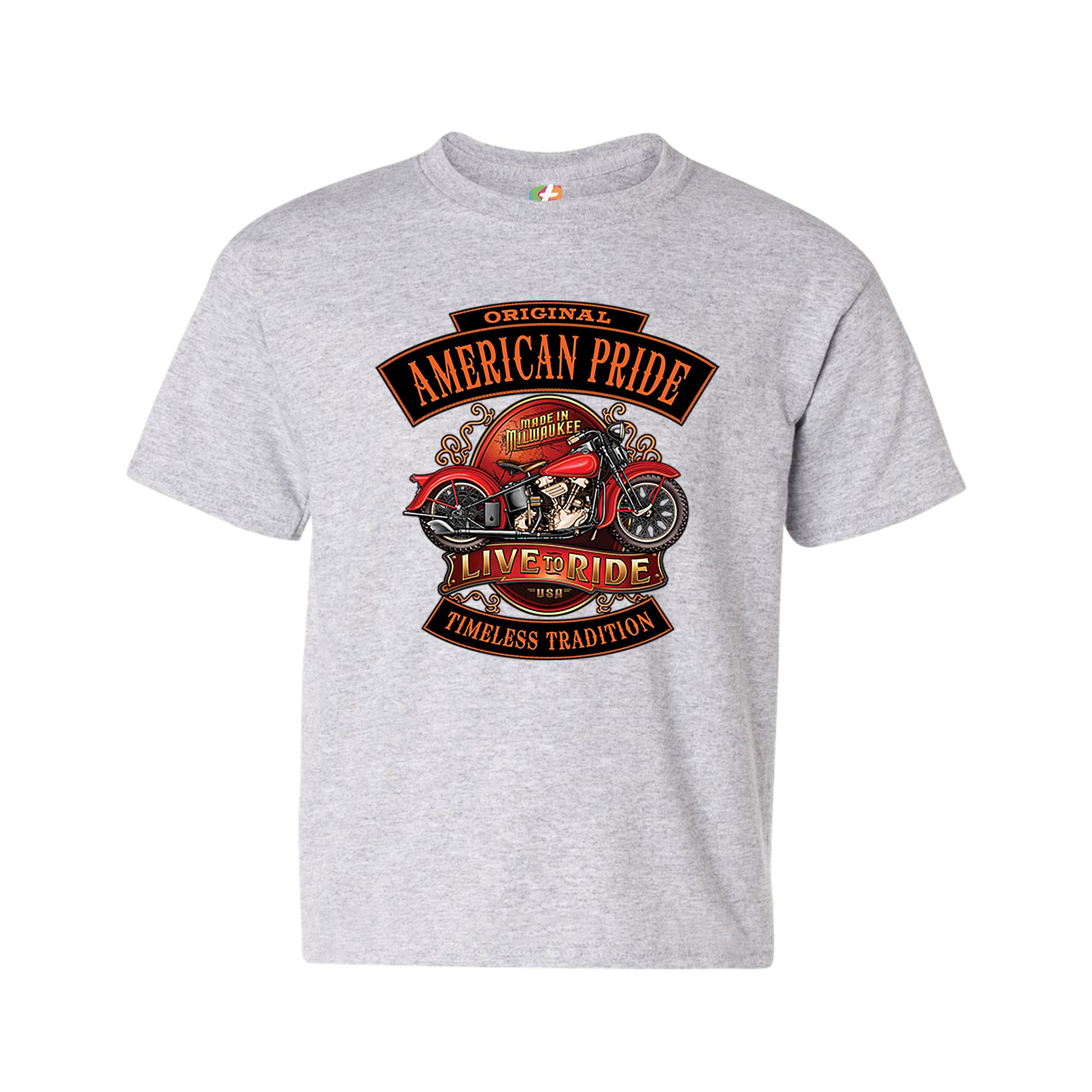 Original American Pride Youth T-shirt Live to Ride Timeless Tradition Kids - Picture 7 of 29