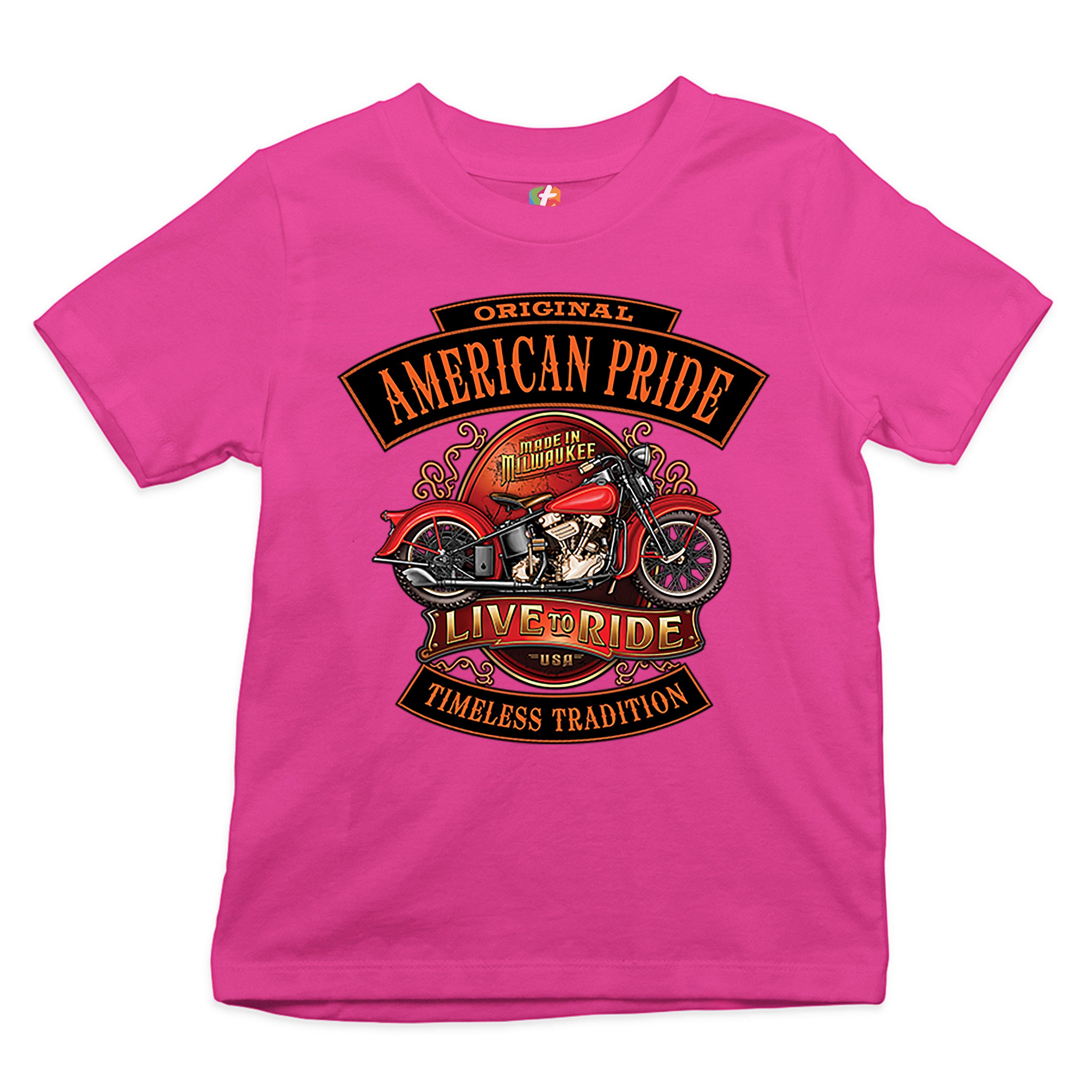 Original American Pride Youth T-shirt Live to Ride Timeless Tradition Kids - Picture 26 of 29