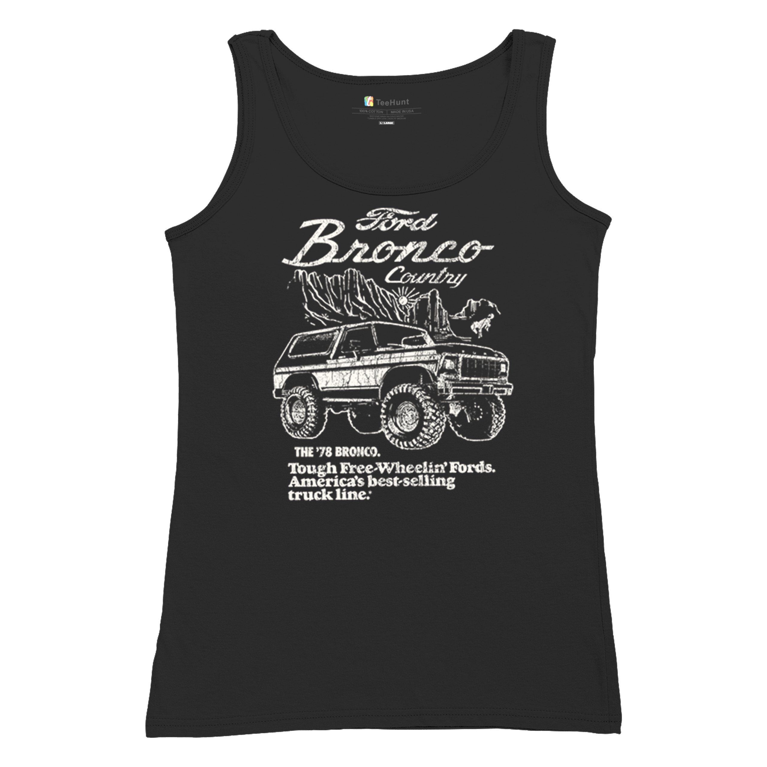 Ford Bronco Country Tough Freilauf 1978 Damen Tank Top Oldtimer LKW - Bild 6 von 15