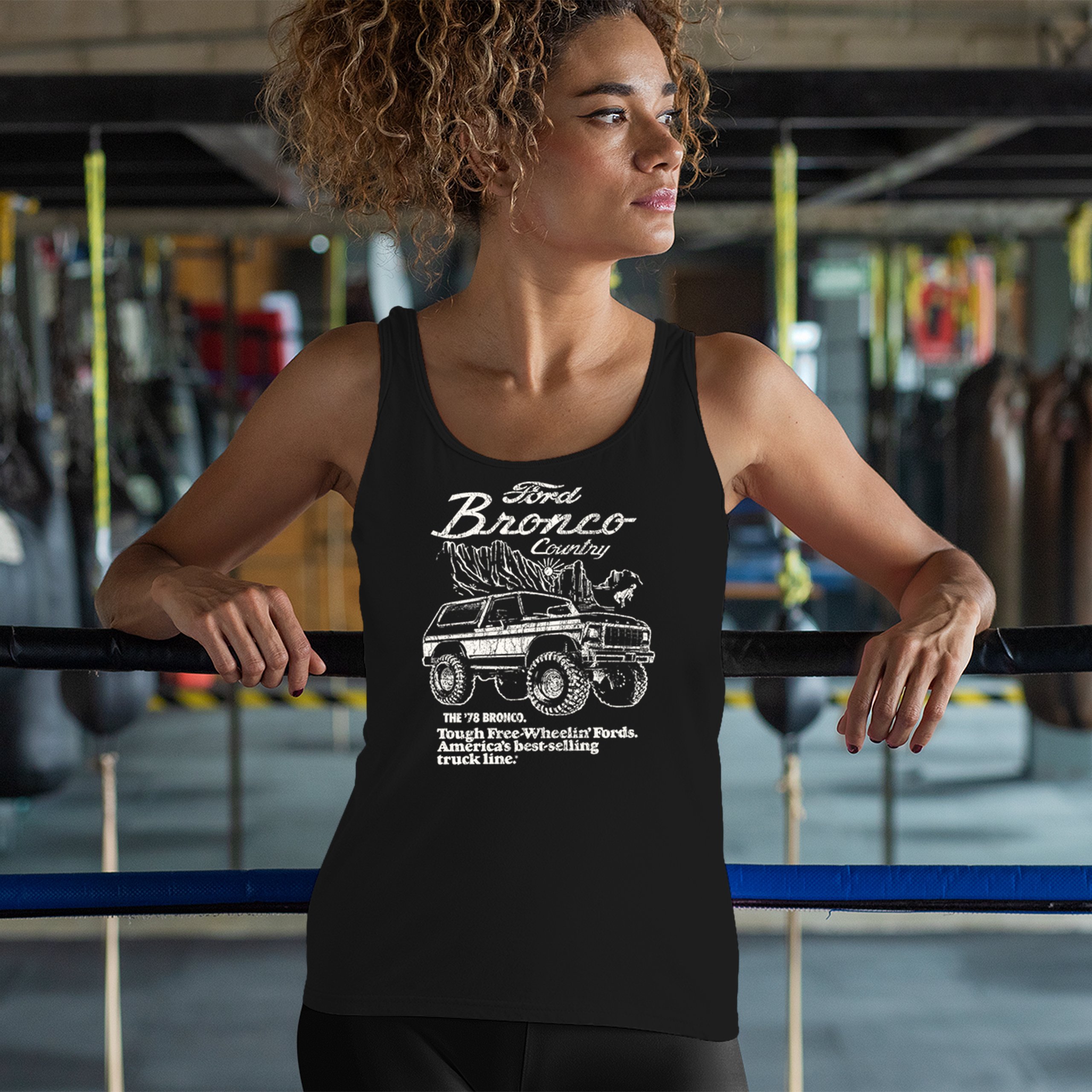 Ford Bronco Country Tough Freilauf 1978 Damen Tank Top Oldtimer LKW - Bild 5 von 15