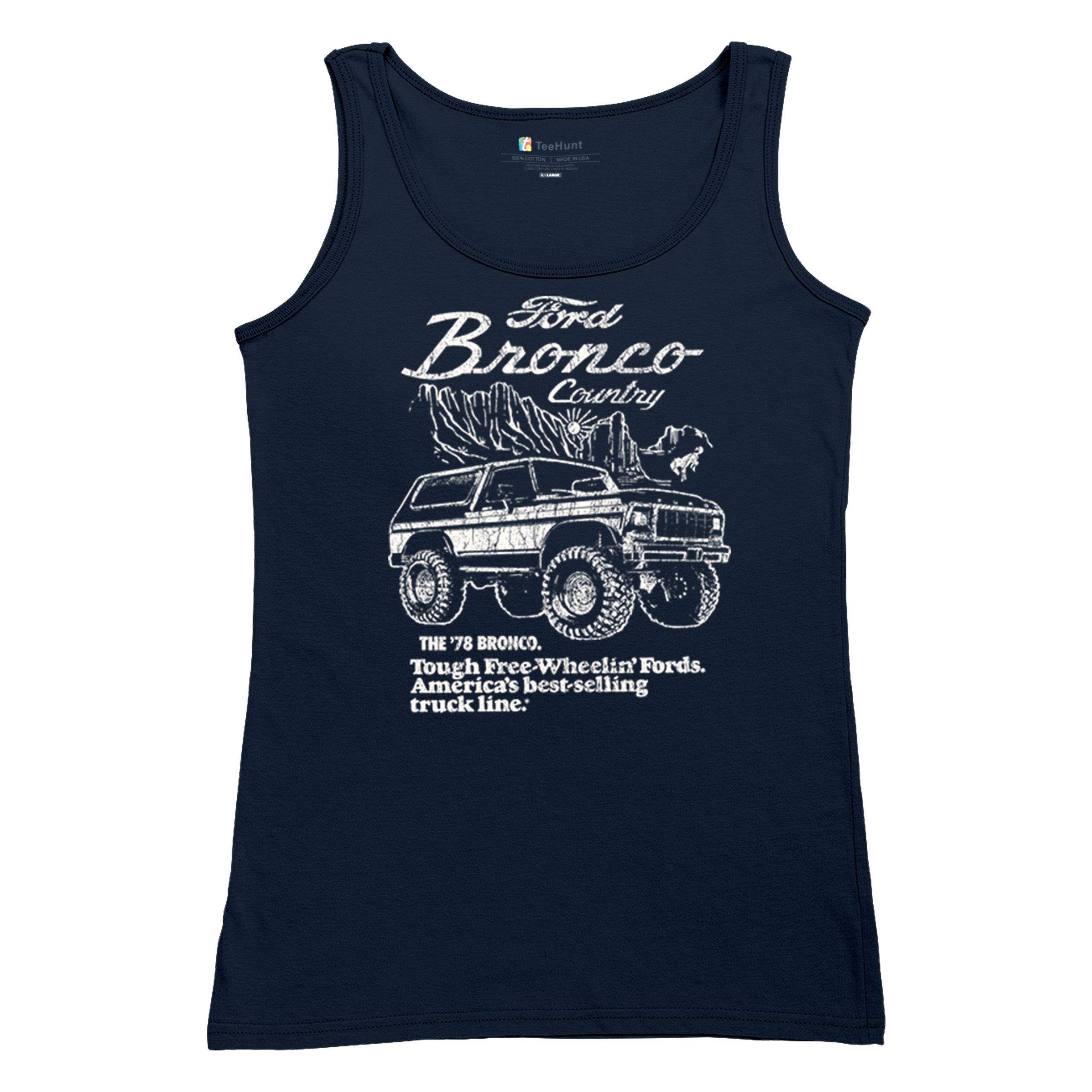Ford Bronco Country Tough Freilauf 1978 Damen Tank Top Oldtimer LKW - Bild 13 von 15