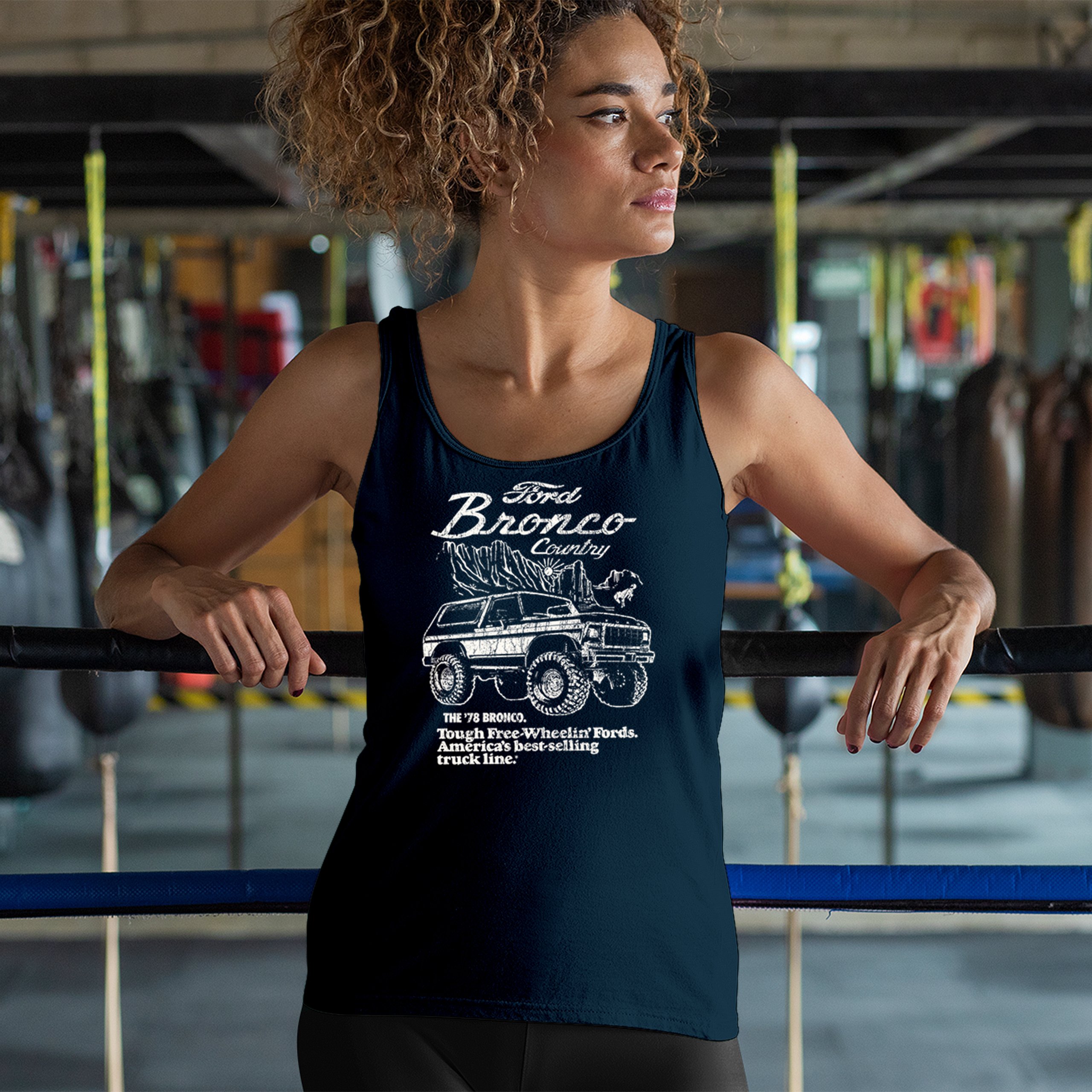 Ford Bronco Country Tough Freilauf 1978 Damen Tank Top Oldtimer LKW - Bild 12 von 15