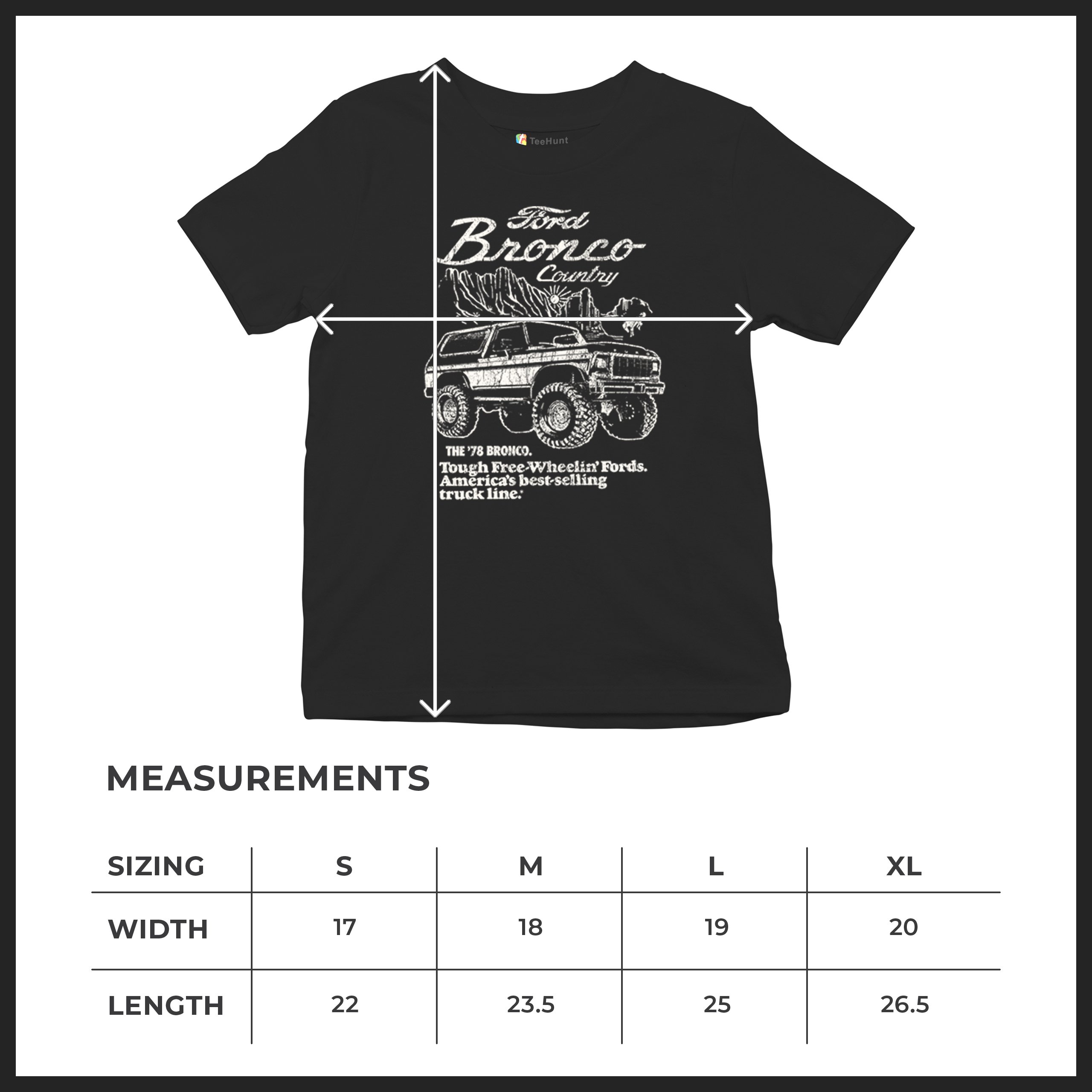 Ford Bronco Country Tough Free Wheeling 1978 Youth T-shirt Vintage Truck Kids - Picture 8 of 8