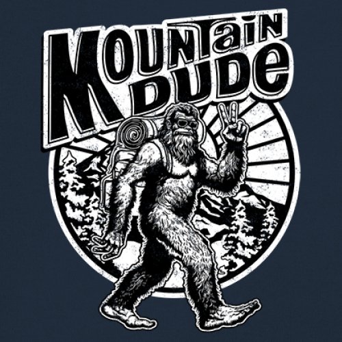 Mountain Dude Bigfoot Long Sleeve T-shirt Funny Sasquatch Hide & Seek Champ - Picture 46 of 78