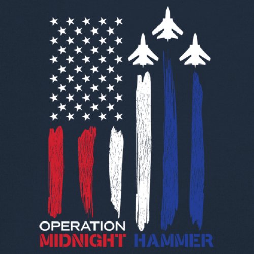 Operation Midnight Hammer Crewneck Sweatshirt American Flag GBU 57 President - Picture 11 of 15