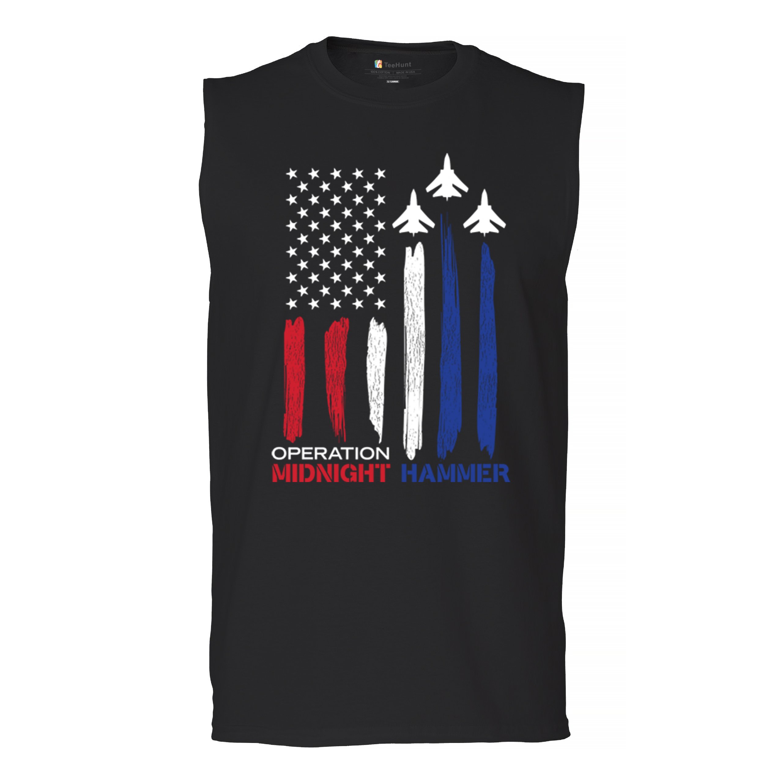 ALTRA Operazione Midnight Hammer Camicia Muscolare Uomo Bandiera Americana GBU 57 President