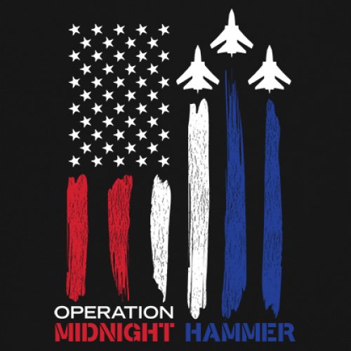 ALTRA T shirt Operazione Midnight Hammer bandiera americana GBU 57 President maglietta uomo