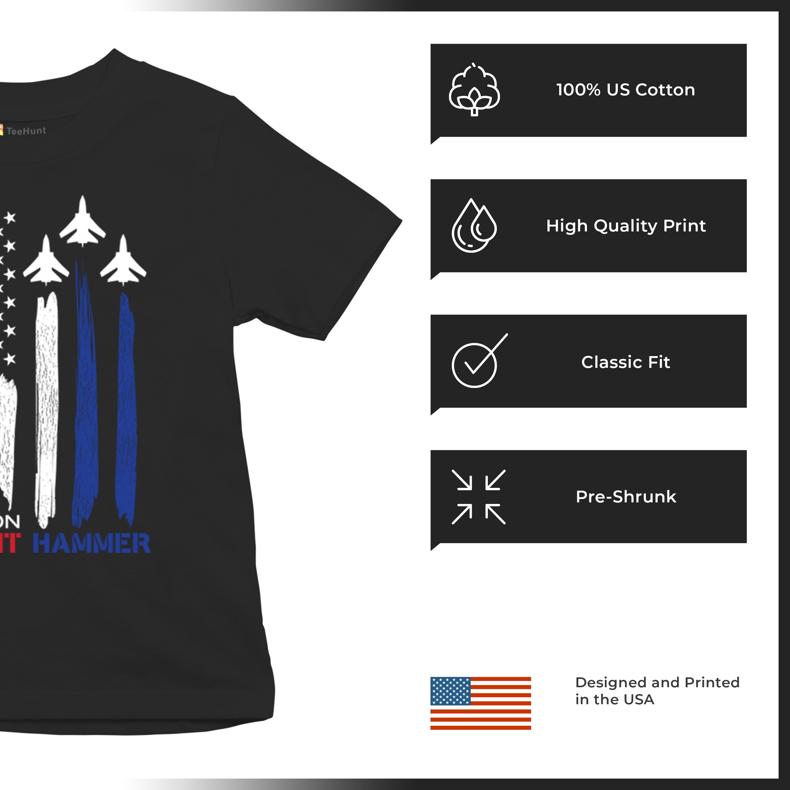 Operation Midnight Hammer Youth T-shirt American Flag GBU 57 President Kids - Picture 7 of 8