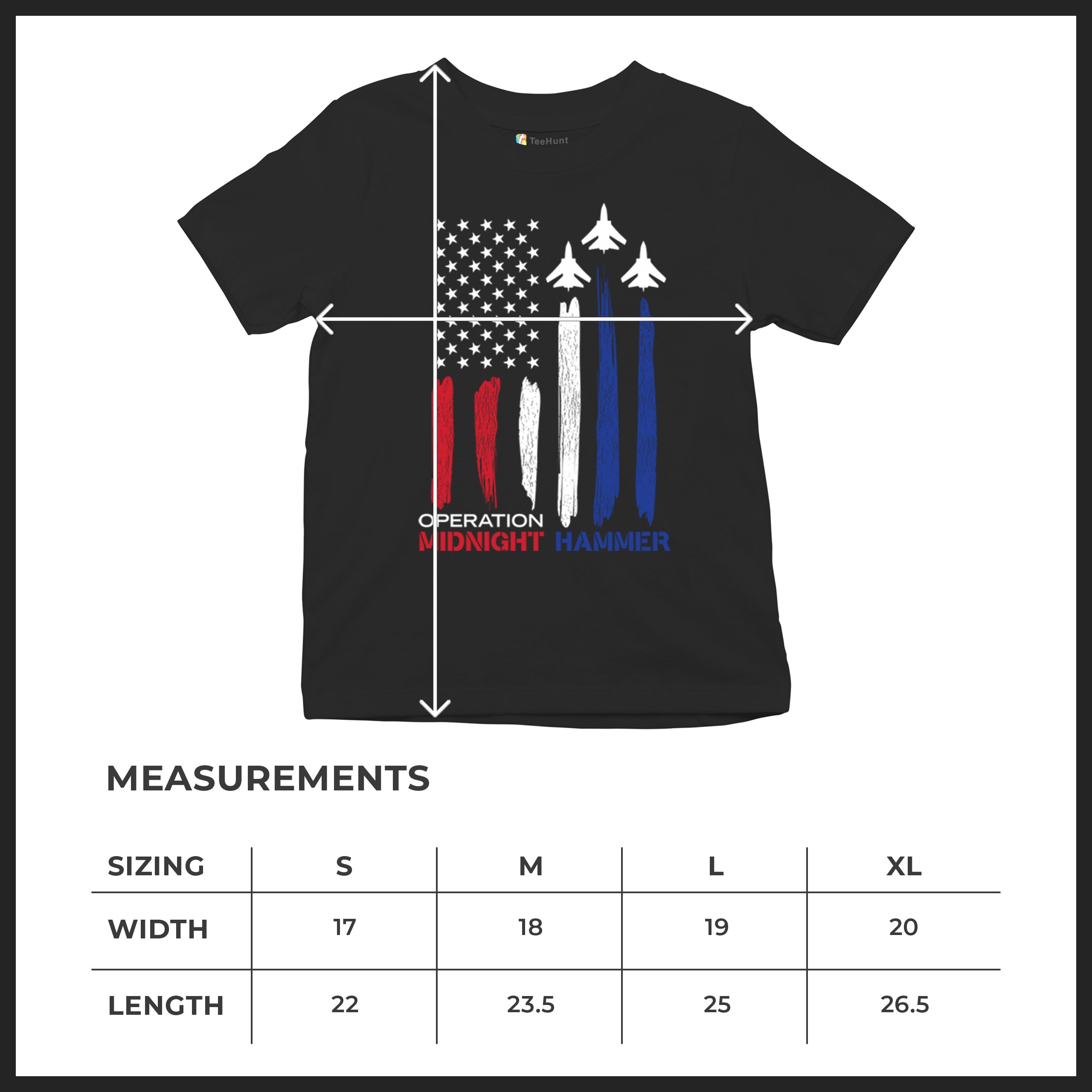 Operation Midnight Hammer Youth T-shirt American Flag GBU 57 President Kids - Picture 8 of 8