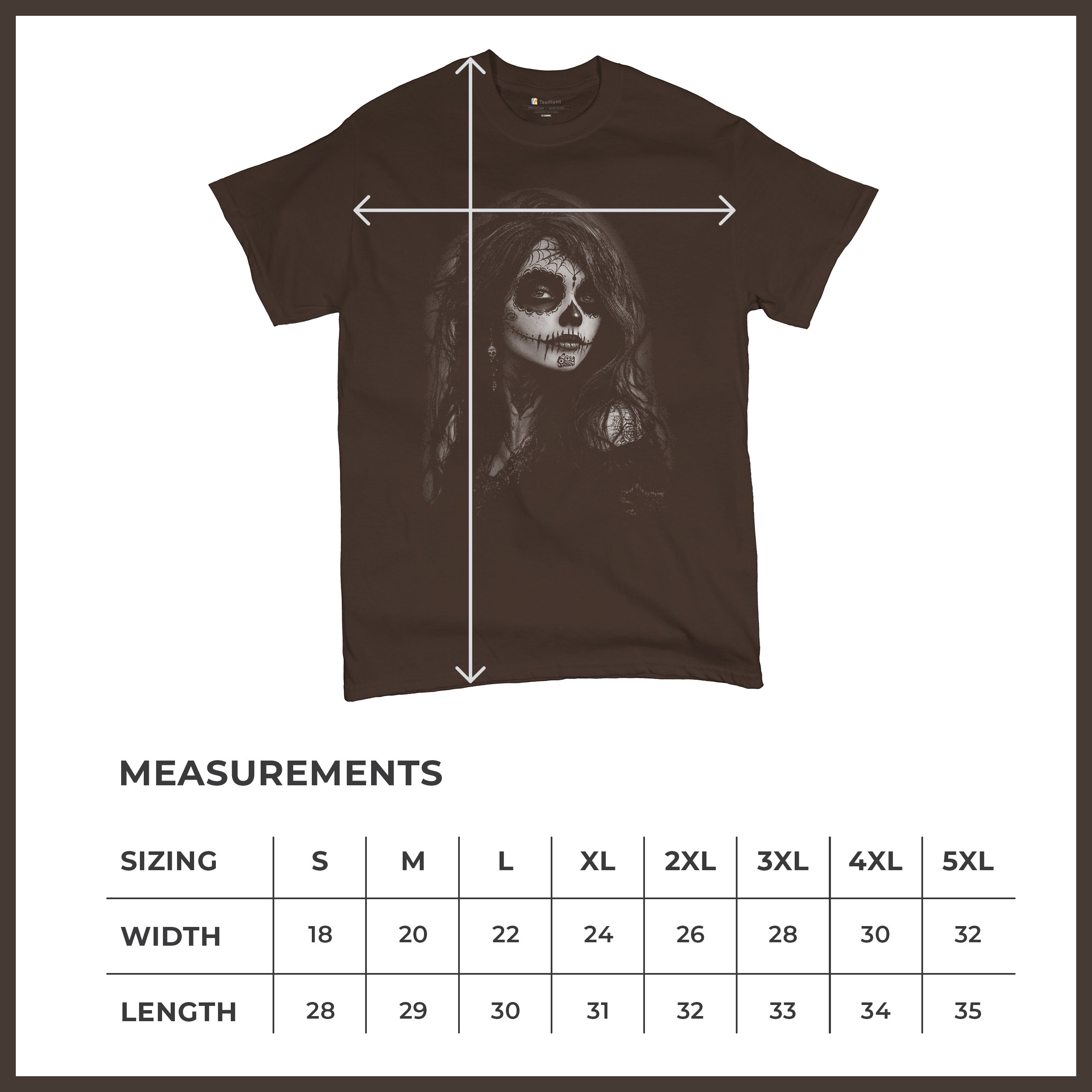 Web Sugar Skull T-shirt Monochrome Gothic Beauty Dia de Los Muertos Men's Tee - Picture 22 of 29
