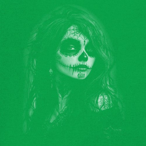 Web Sugar Skull Youth T-shirt Monochrome Gothic Beauty Dia de Los Muertos Kids - Picture 32 of 50